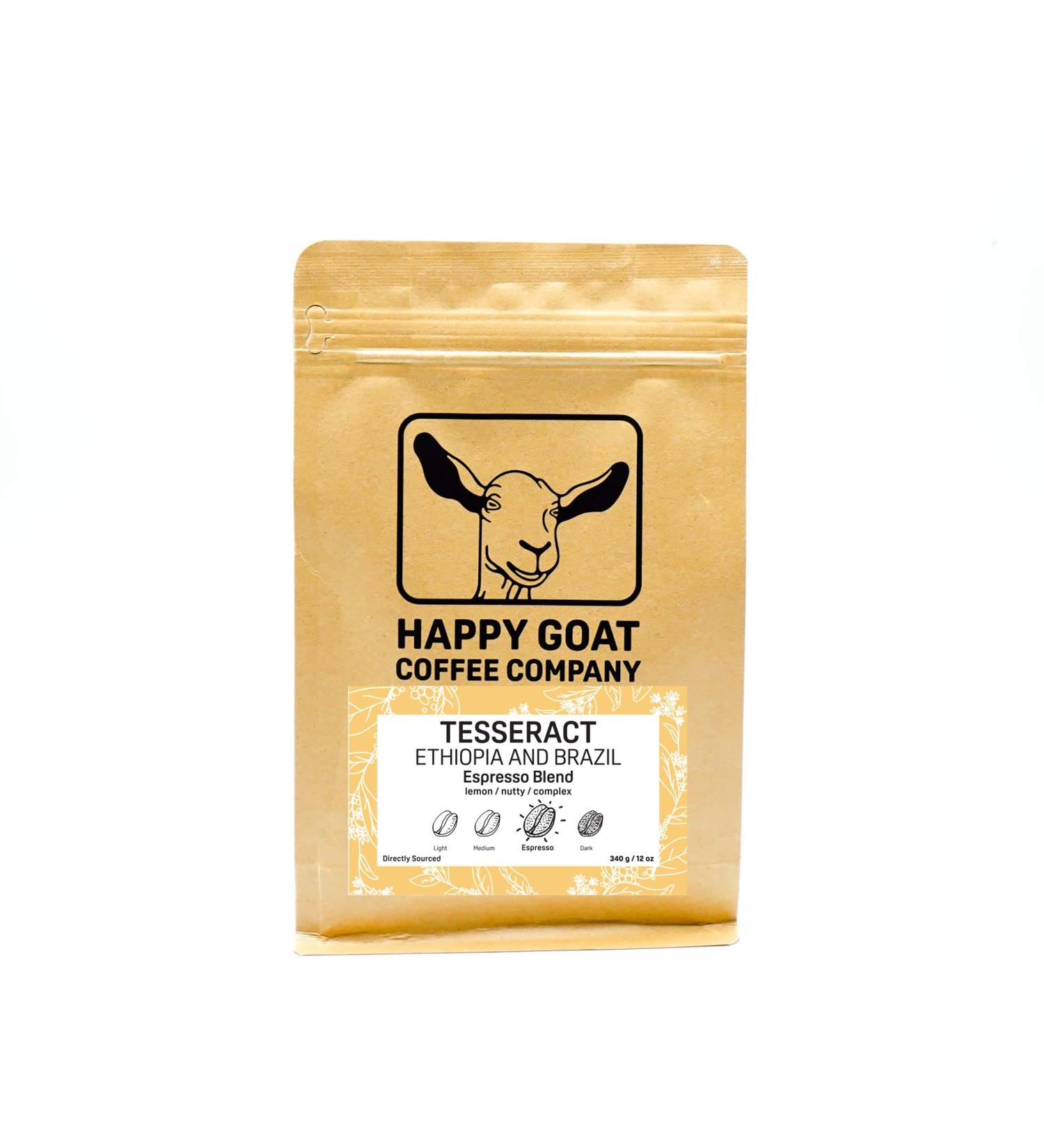 Happy Goat Coffee Company Tesseract Ethopia & Brazil Espresso Whole Beans 1kg