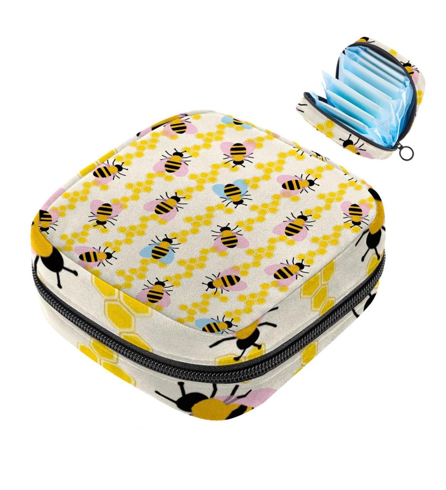 Pink Milk Cow Pattern Women Bands Storage Bag | Travel Makeup Organizer & Menstrual Cup Pocket | Big Capacity for Girls (Pack of 1) - Buy Online on GoSupps.com