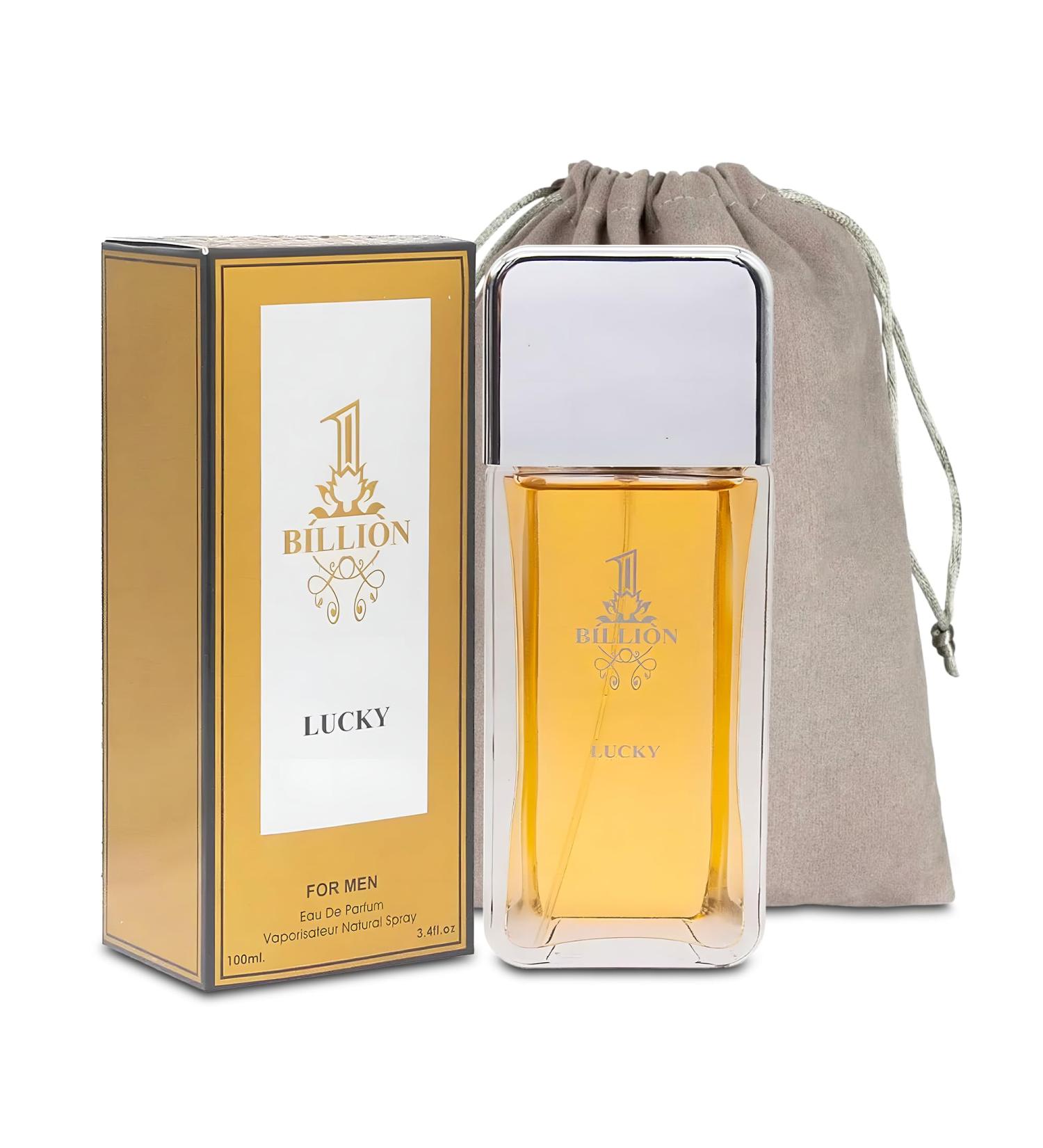 Men's Cologne 1 Billion Lucky Eau De Toilette Body Spray Fragrance For Men- Daywear Casual Daily Perfume Set with Suede Pouch- 3.4 Fl Oz Bottle- Ideal EDT Beauty Gift for Birthday Anniversary - Buy Online on GoSupps.com