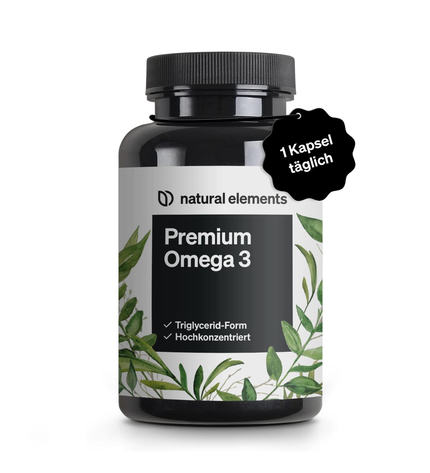 Premium Omega 3 Fish Oil Capsules - 1000 mg EPA & DHA - 120 Count - Goldenomega Triglyceride Form - Lab Tested & Sustainably Sourced - Buy Online on GoSupps.com