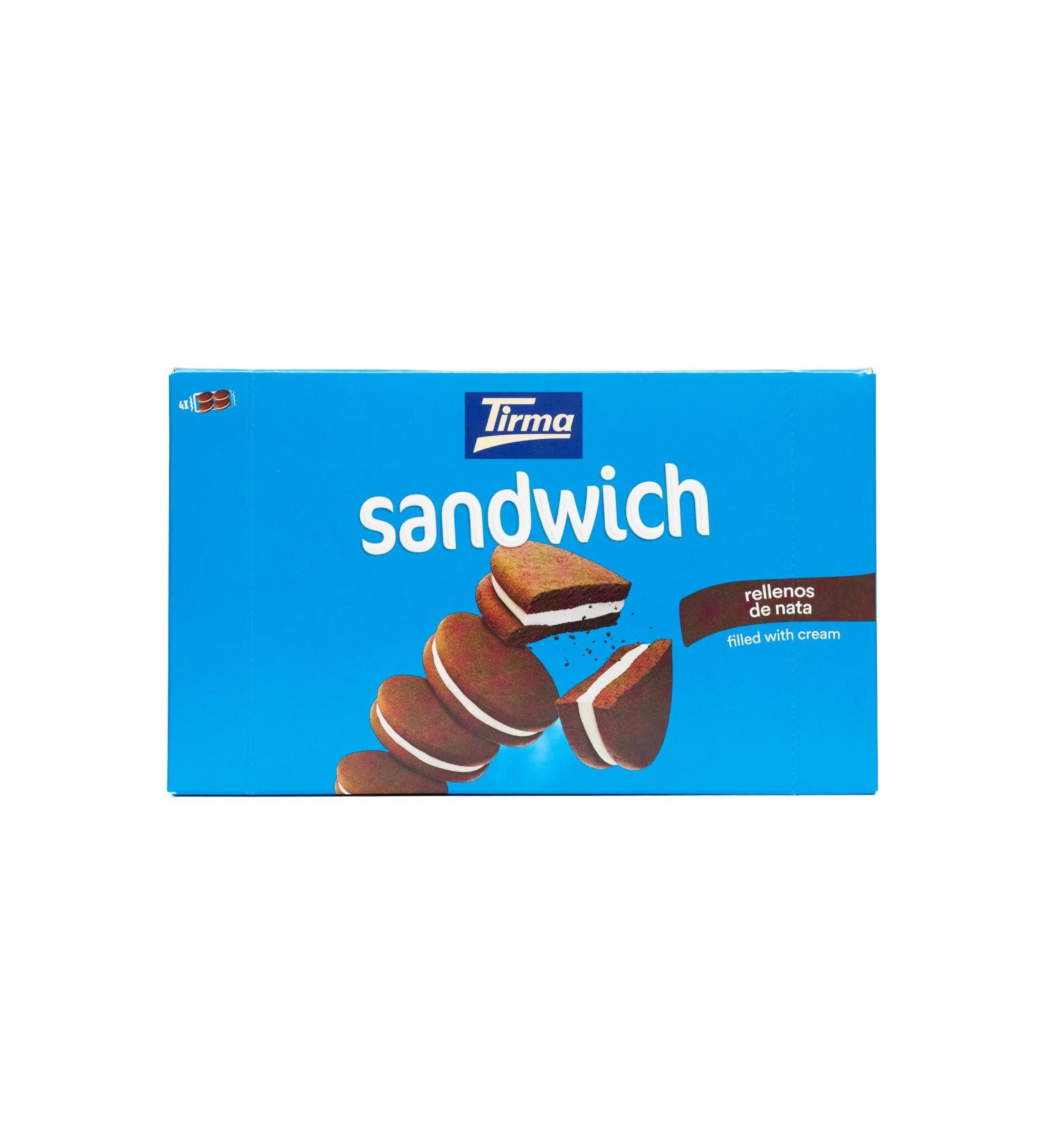 Tirma Cocoa Sandwich with Cream Filling 4 Packs of 45g | Cocoa Biscuits with Delicious Cream | Sweet and Portable Snack | Egg-Free Vegetarian Cakes | Convenient and Packaged Snack - Buy Online on GoSupps.com