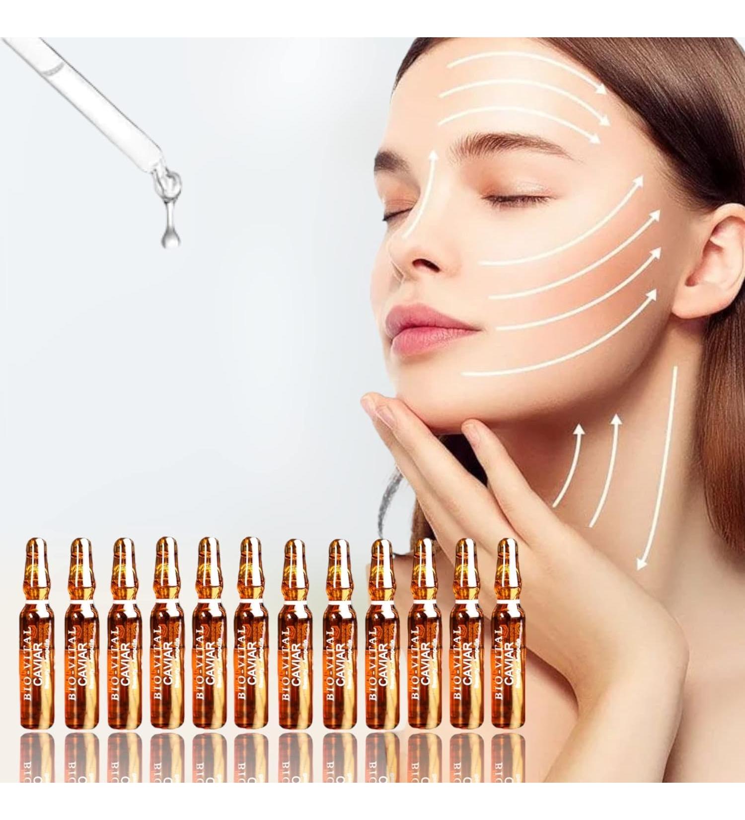 Pack of 15 ampoules of caviar extract for radiant skin of 2 ml of anti-aging regeneration for d collet neck and face - Buy Online on GoSupps.com