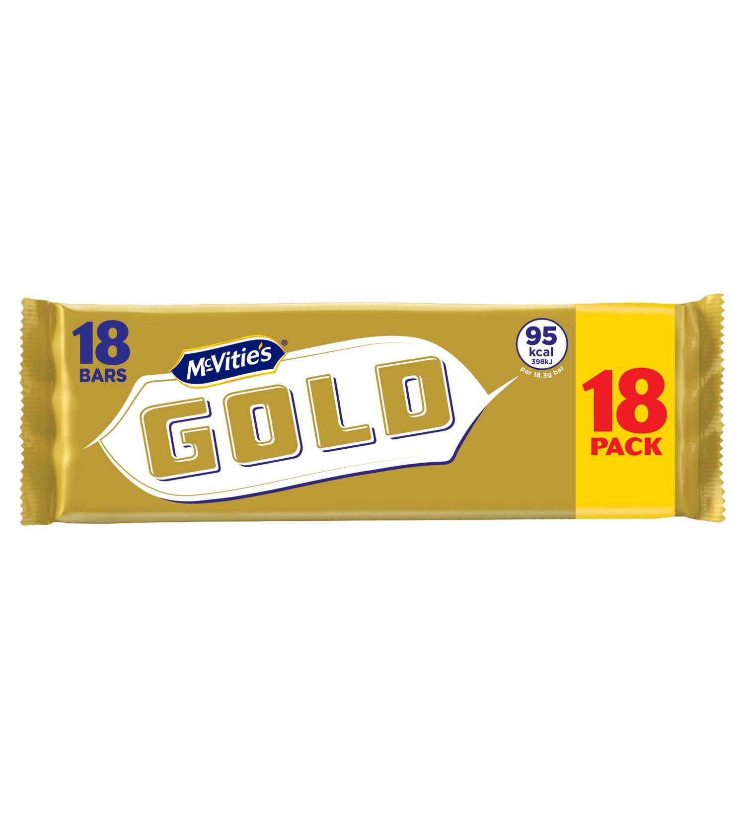  McVitie's McVitie's 18 Gold Caramel Flavour Cookie Bars - Buy Online on GoSupps.com
