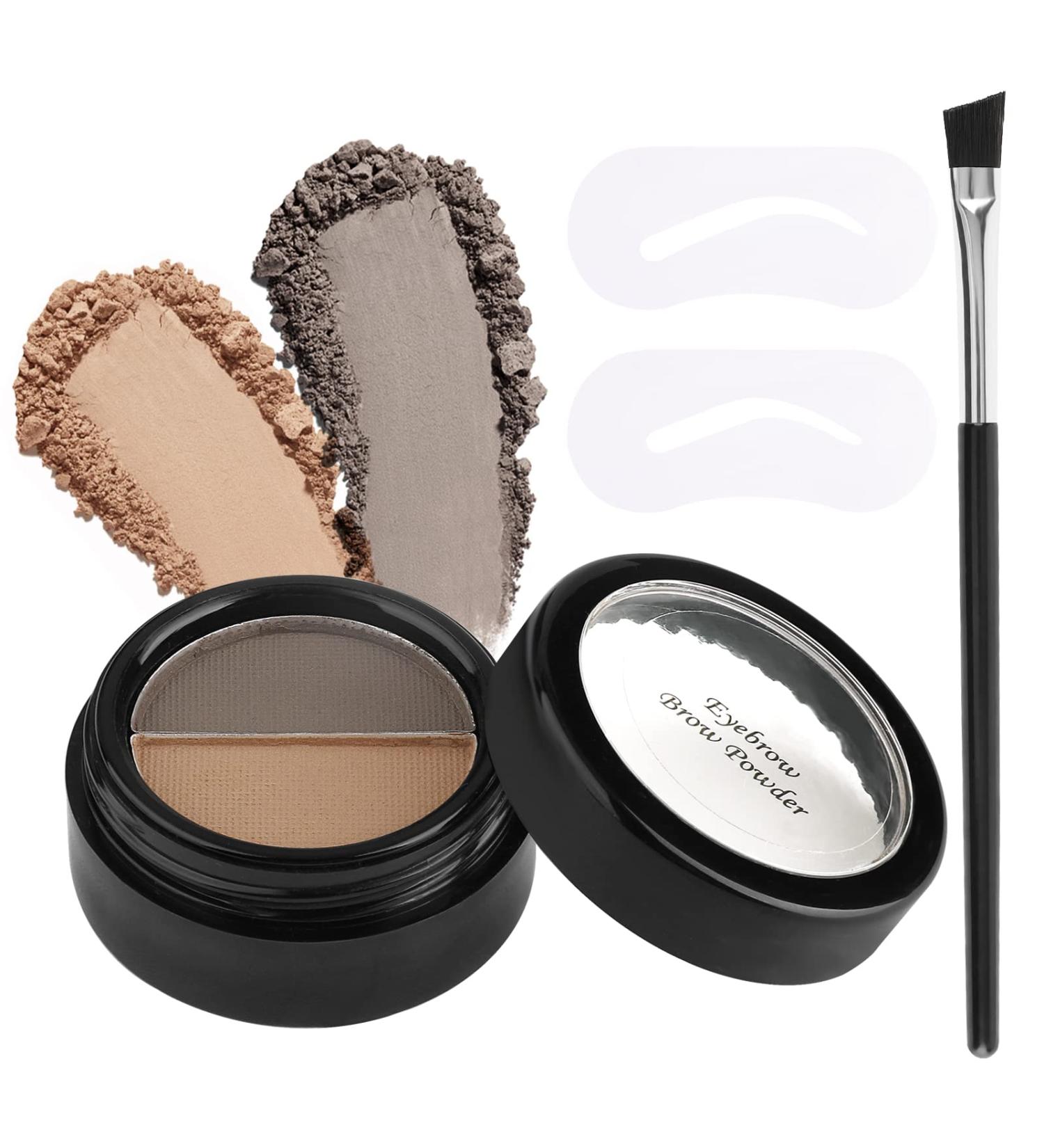 Boobeen Eyebrow Powder Kit - Natural Brow Shaping Set with Brush & Stencils - Buy Online on GoSupps.com