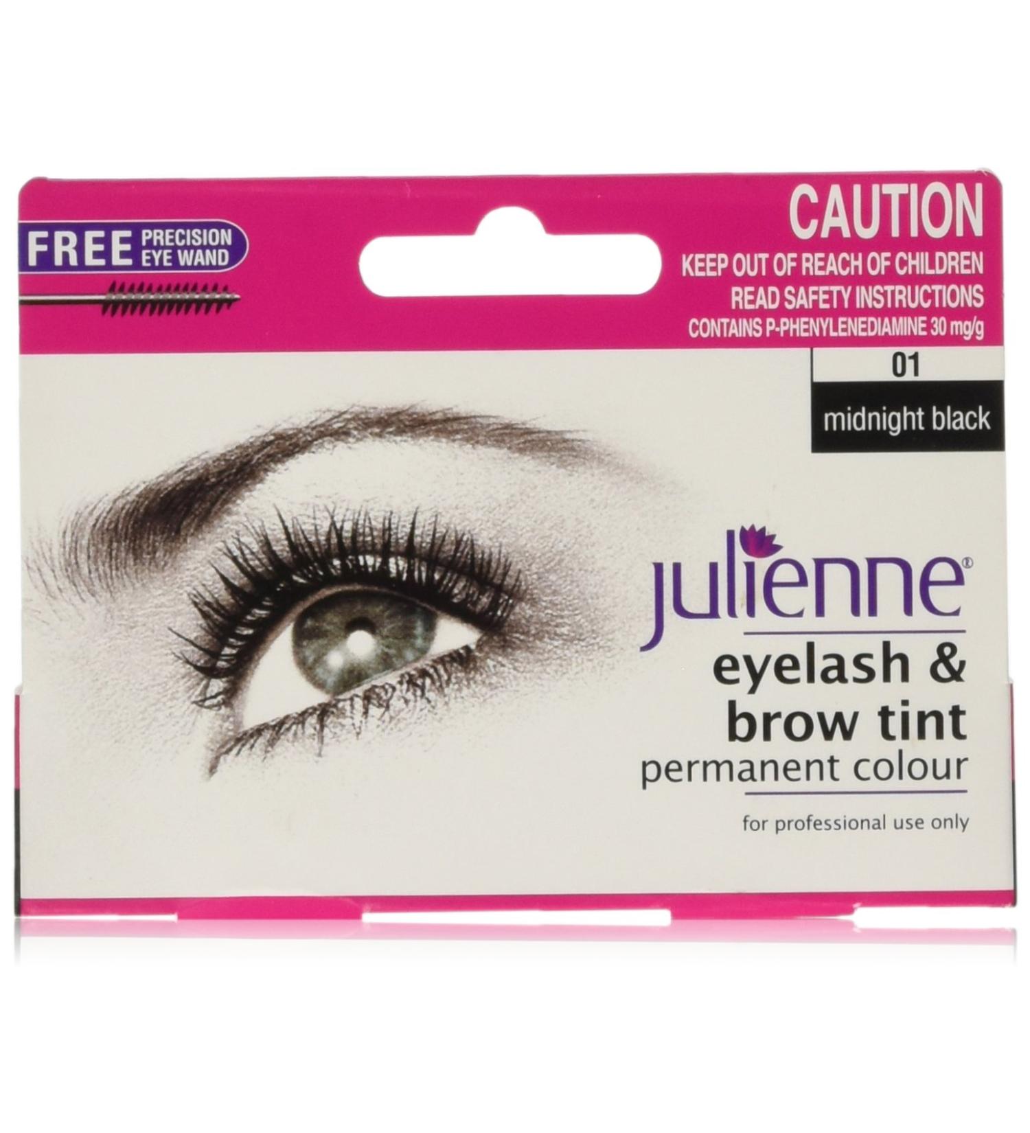 Julienne Midnight Black 01 Eyelash & Eyebrow Tint 15ml - Long Lasting Color - Buy Online on GoSupps.com