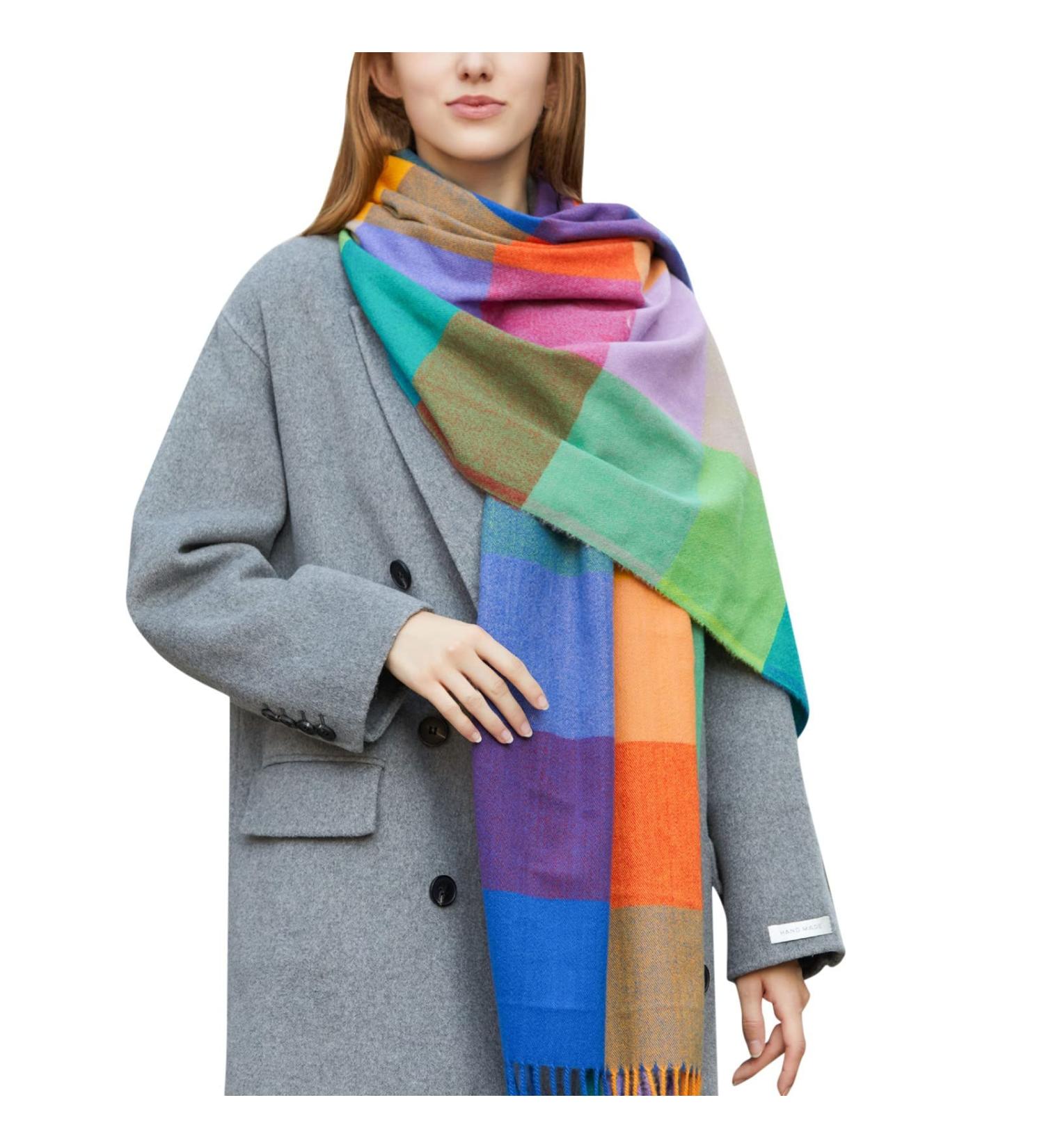 Triangular Women's Winter Scarf - Cozy Wrap for Cold Weather | One Size Fashionable Poncho - Buy Online on GoSupps.com