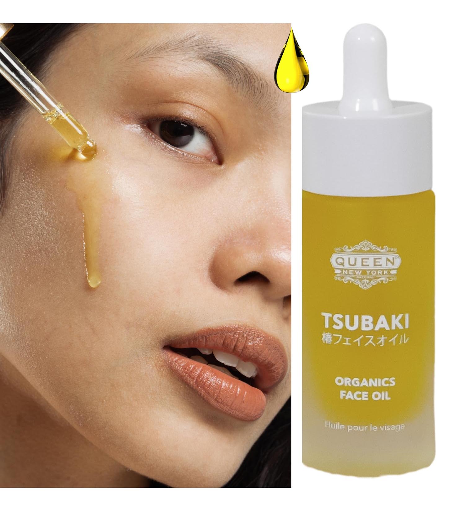 Queen Tsubaki Oil | Organic Japanese Tsubaki Face Oil for Youthful Skin | Best Anti-Aging Moisturizer for Dewy Glow - Buy Online on GoSupps.com