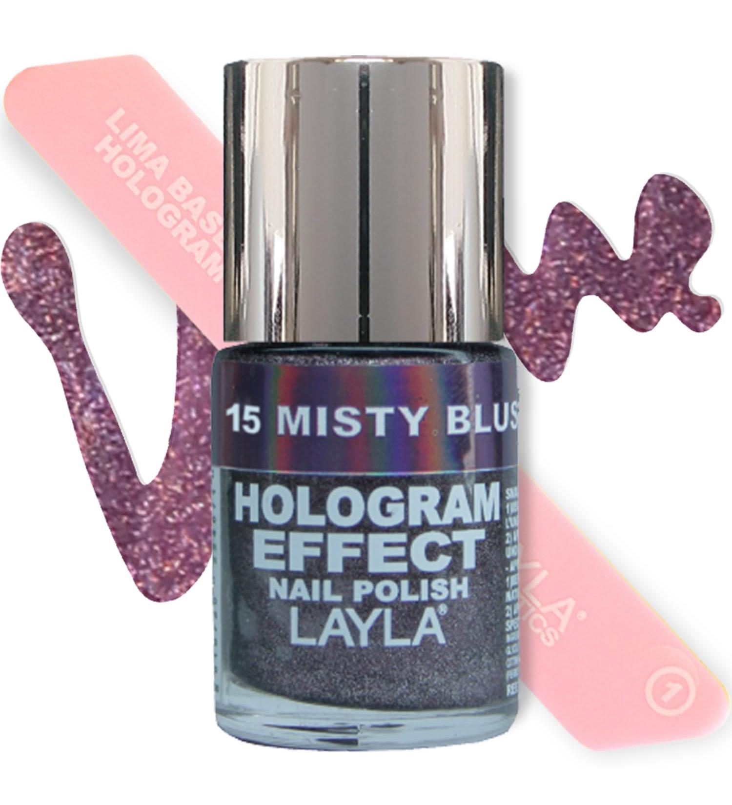 Layla Cosmetics Hologram Effect Nail Polish 10ml 15 Misty Blush - Buy Online on GoSupps.com