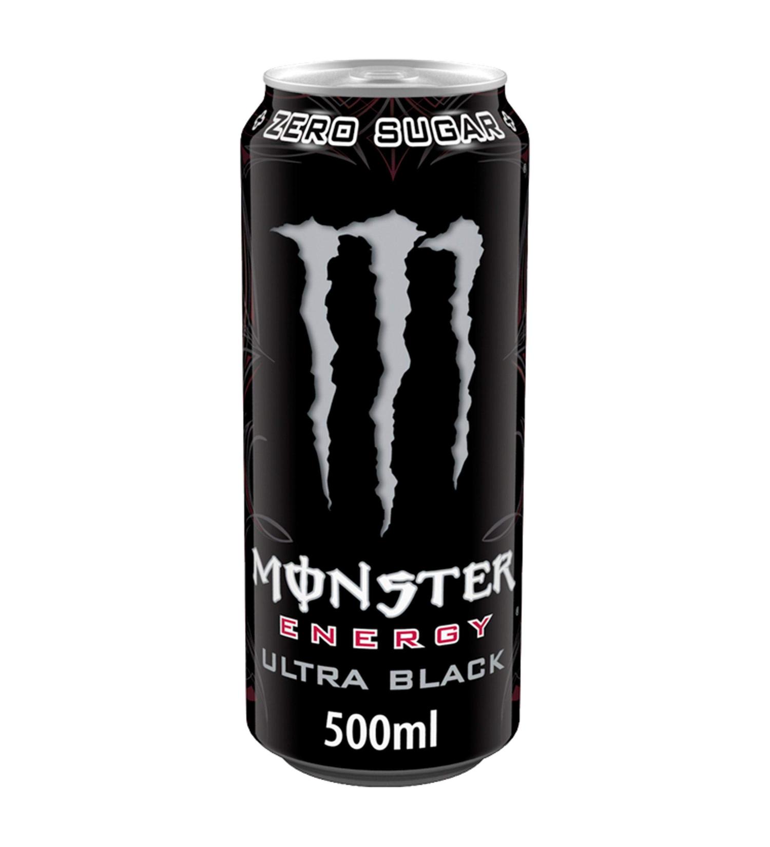 Monster Energy Ultra Black 12 x 500ml Cans Cherry 500 ml Pack of 12