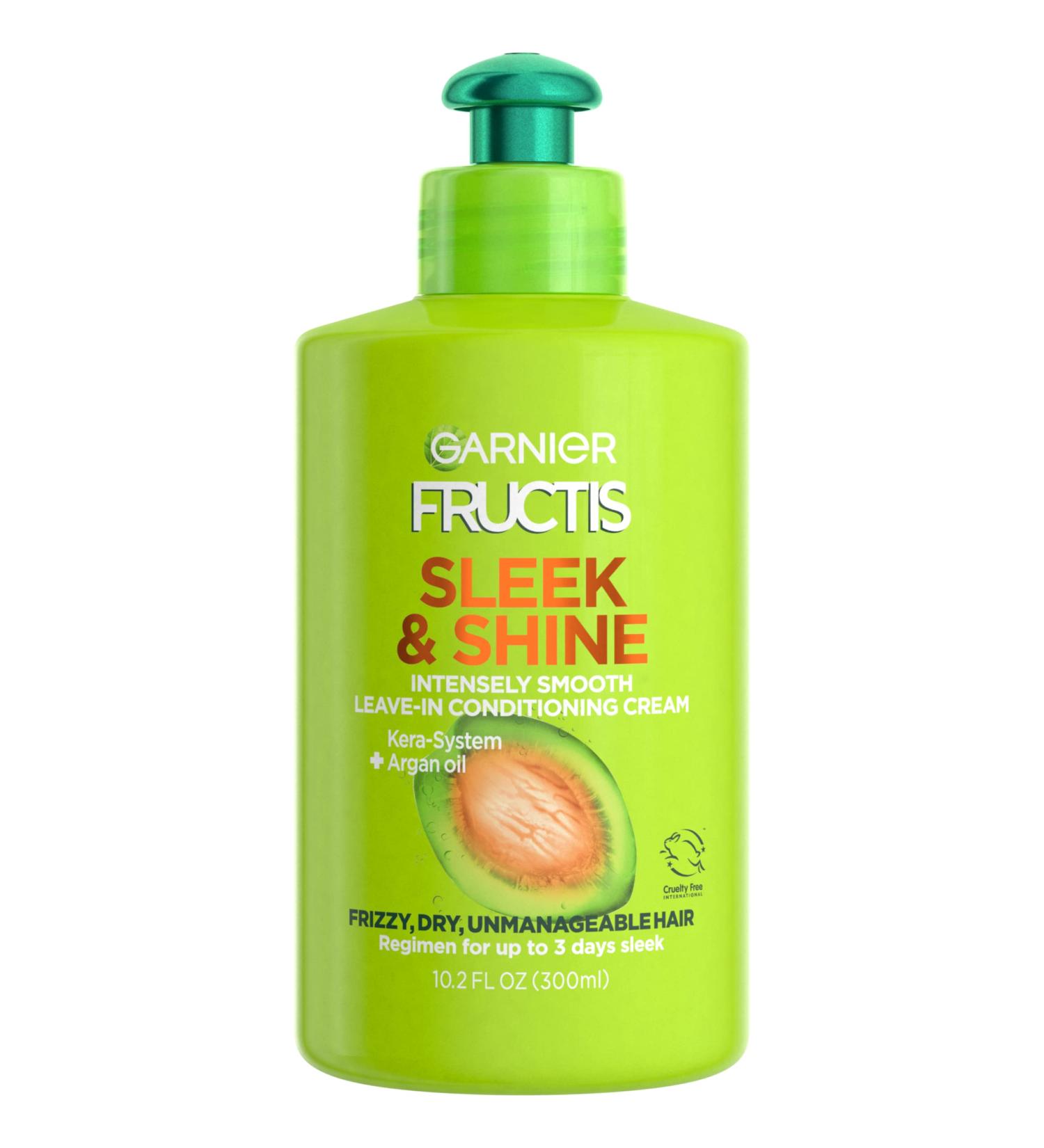 Garnier Fructis Sleek and Shine Leave-In Conditioning Cream 10.2 fl oz - Intensely Smooth | Pack of 1 - Buy Online on GoSupps.com