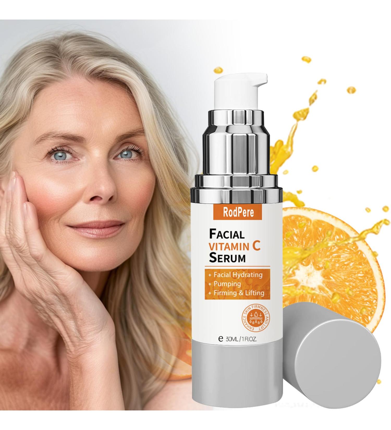 Vitamin Super C Serum for Women 70+ | Anti-Aging Face Serum with Niacinamide Hyaluronic Acid & Caffeine | Smooths Skin & Reduces Dark Spots - 30ML - Buy Online on GoSupps.com