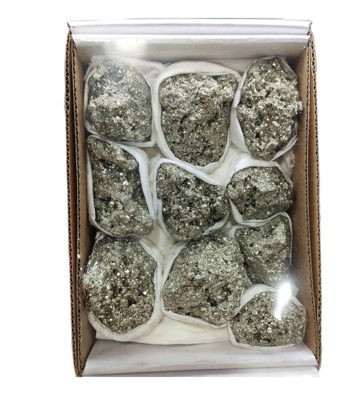 900-1000g 1Box Natural Pyrite Stones and Minerals Crystal geode Crystal Cluster Can be Used for Home Office Decoration JIZTGEDM - Buy Online on GoSupps.com