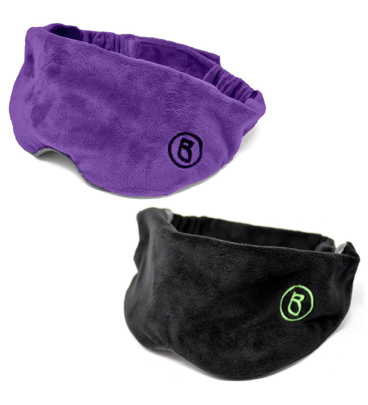 BARMY Weighted Sleep Masks Bundle (13oz Each) - Purple and Black Eye Mask Set for Relaxation and Comfortable Sleep | Blocks Out Light for Deep Rest - Buy Online on GoSupps.com