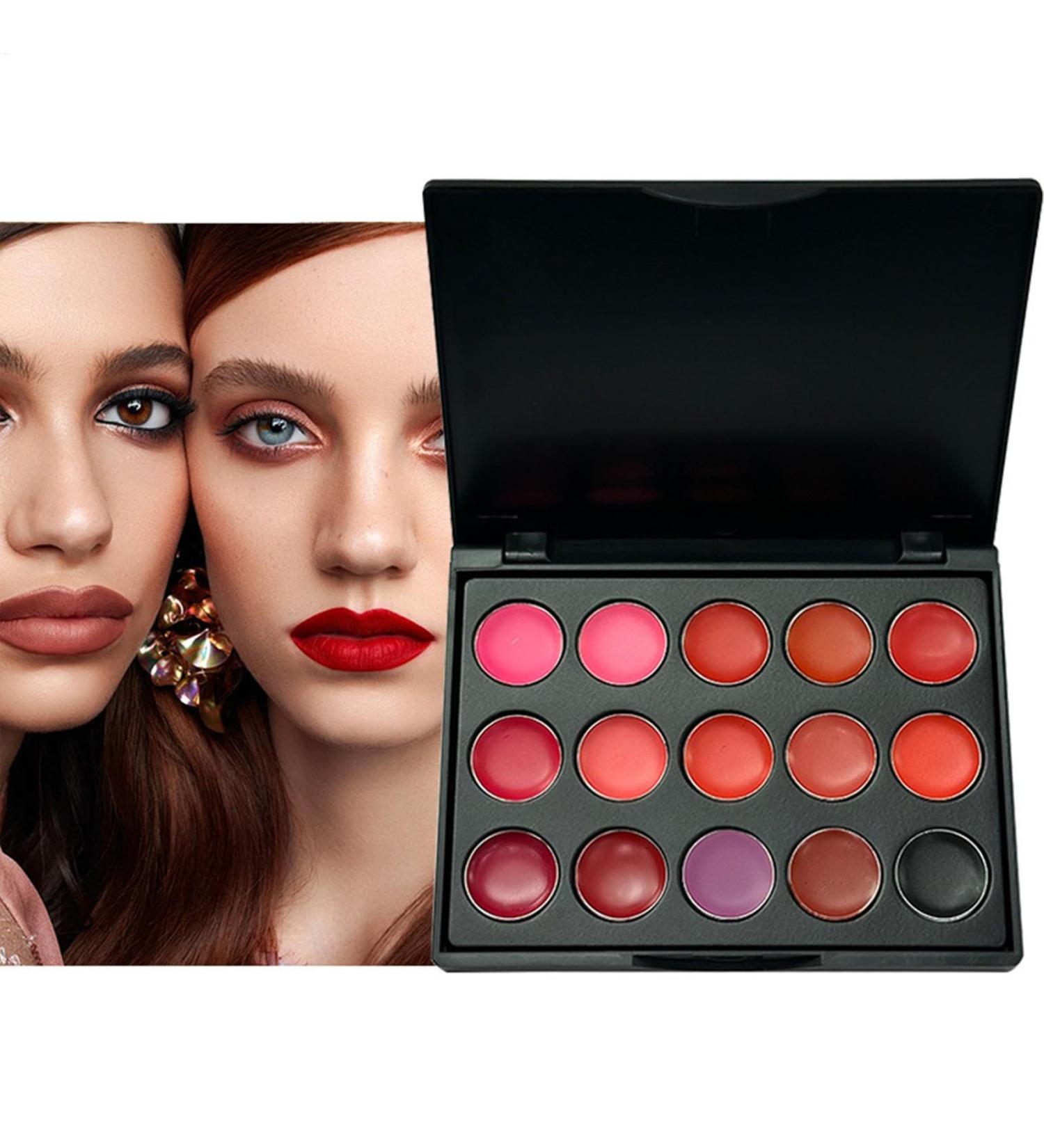 Lip gloss palette lipstick palette | Waterproof light textured and blendable lip color palette nourishing travel lipstick - Buy Online on GoSupps.com