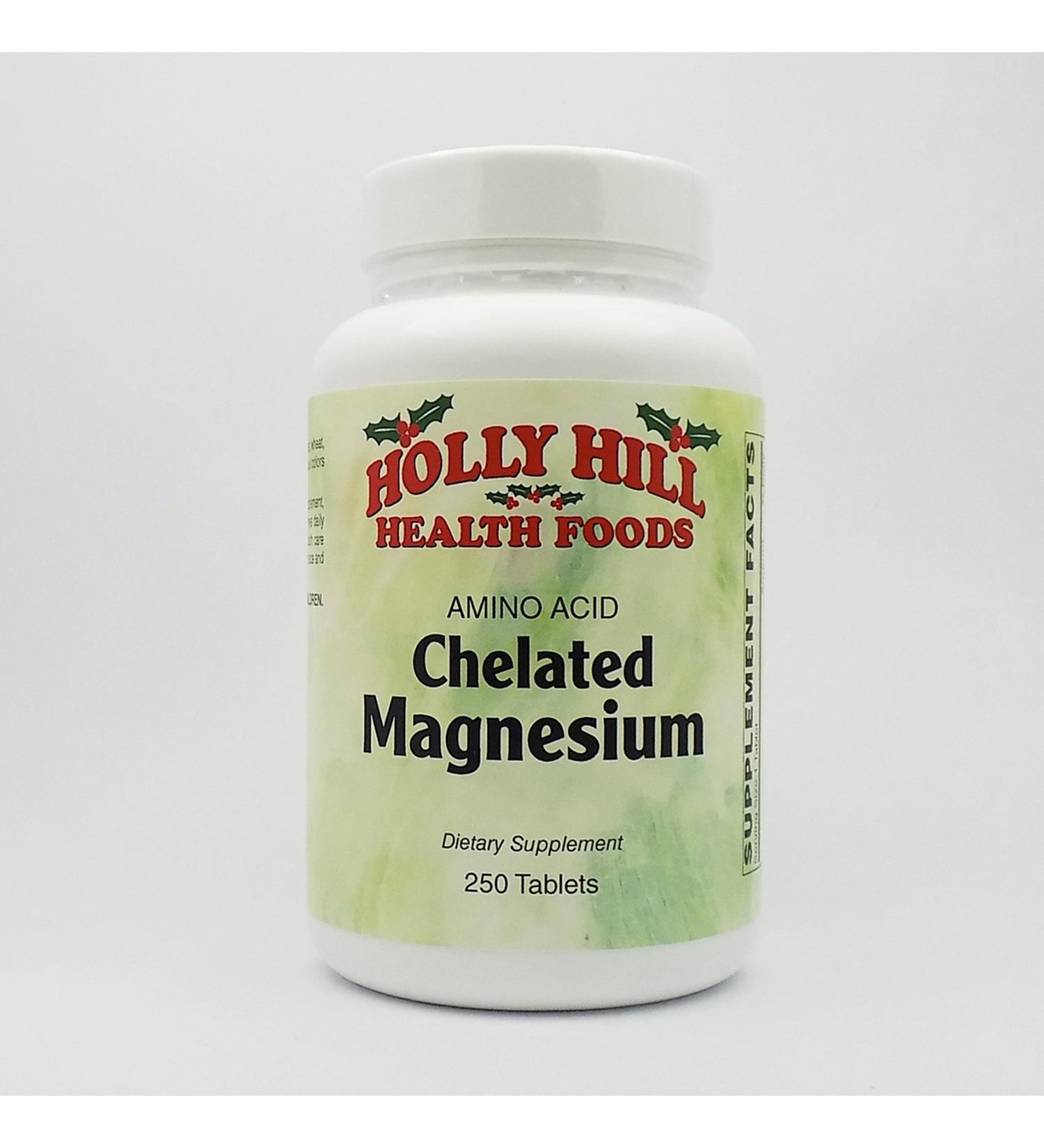 Holly Hill Health Foods Chelated Magnesium 250 Tablets 250 Count (Pack of 1)