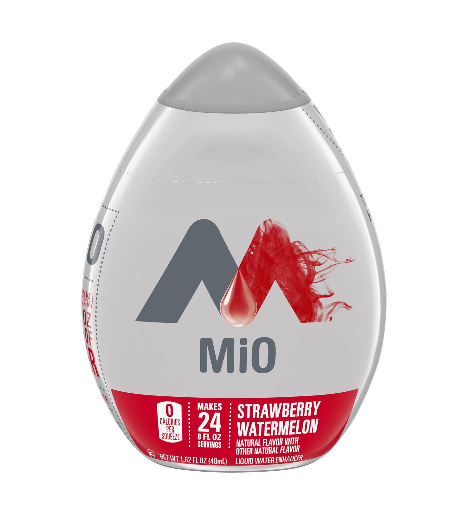 MiO Strawberry Watermelon Liquid Water Enhancer 1.62oz (Pack of 4) - Caffeine-Free & Delicious Flavor Boost - Buy Online on GoSupps.com