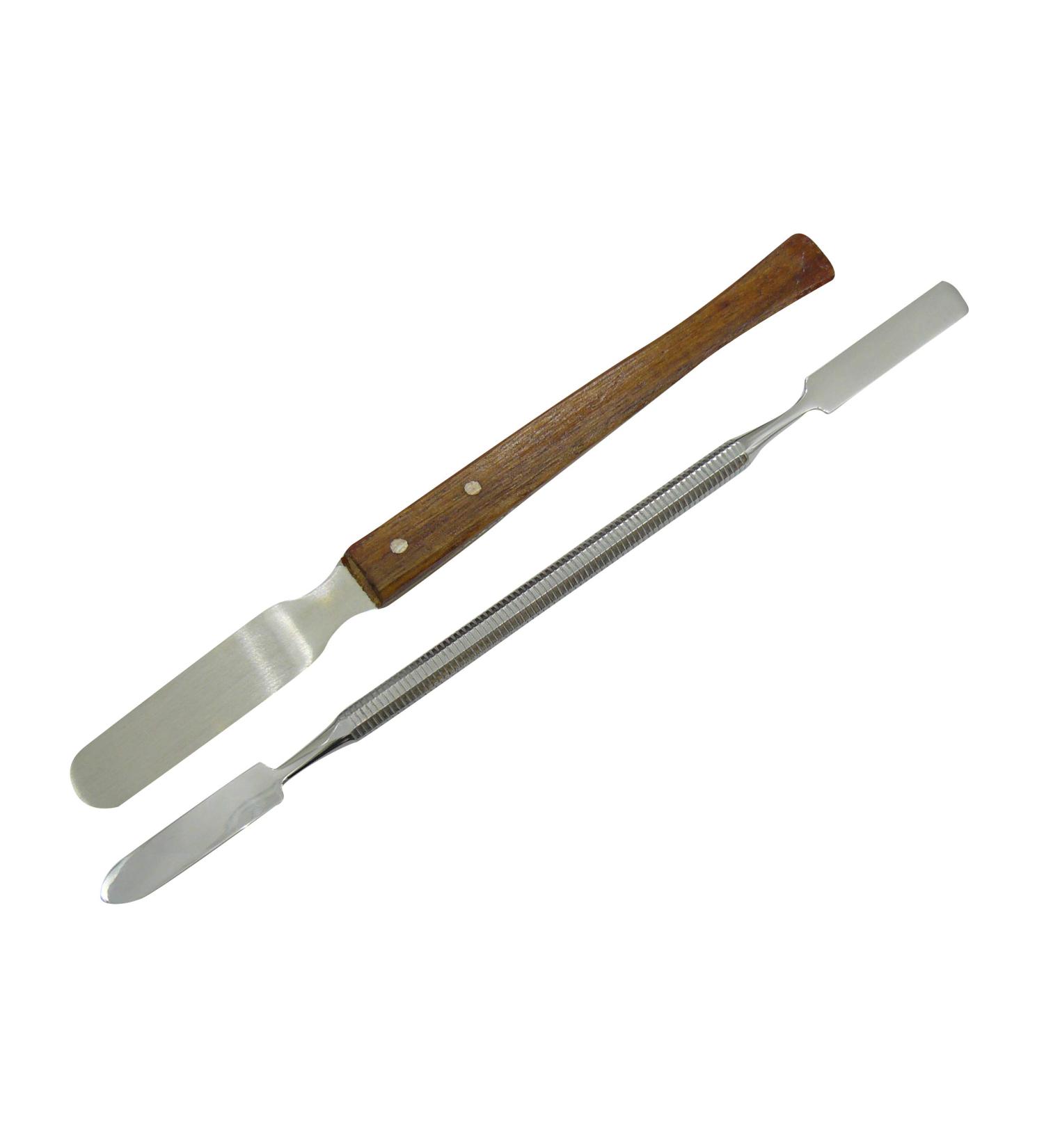 Set of 2 Fine Cement Spatulas - Premium Plaster & Gel Spatulas - Stainless Steel & Wooden Handle Options - International Shipping - Buy Online on GoSupps.com
