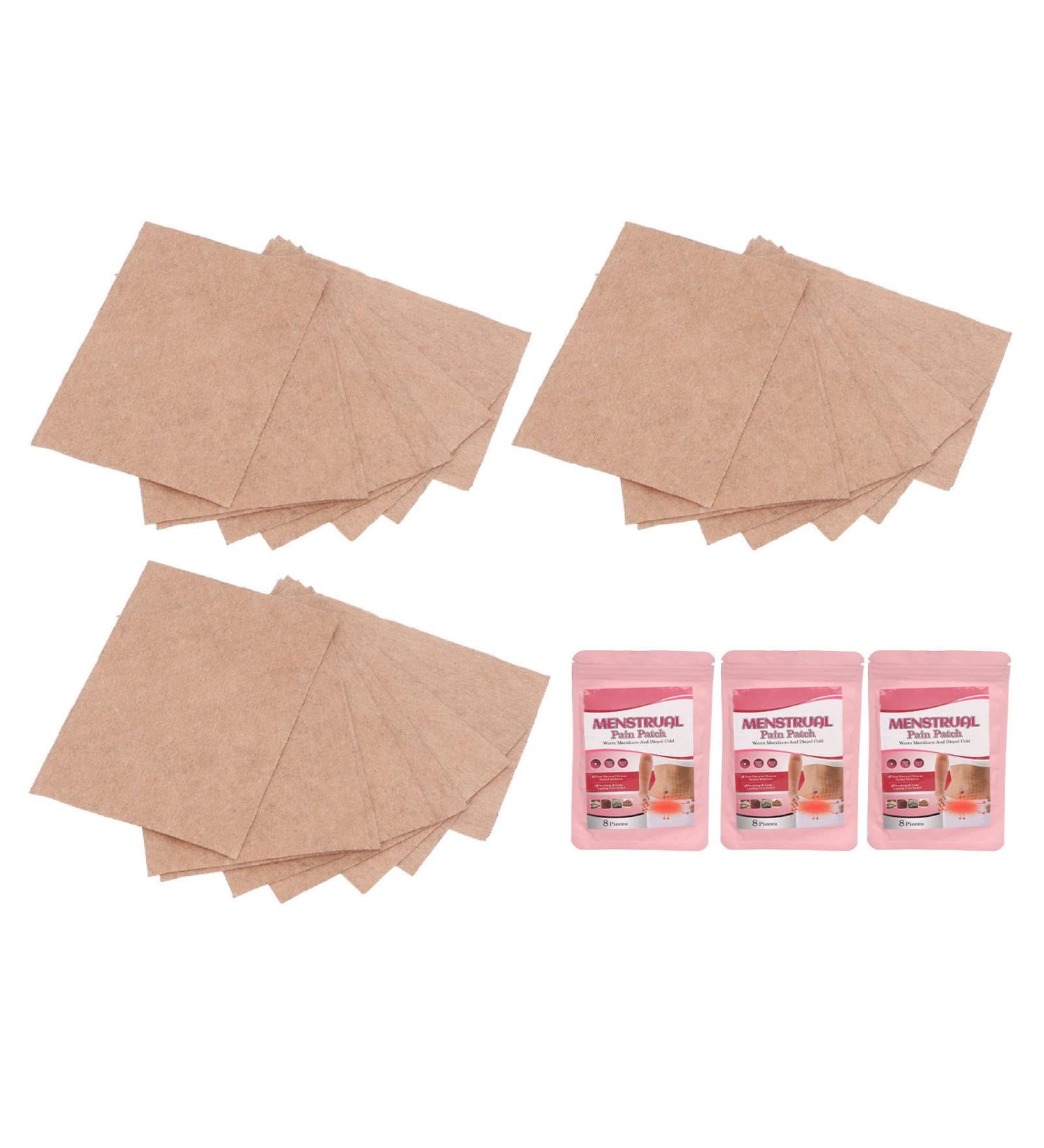 24 Piece Menstrual Pain Relief Heat Pads | 12-Hour Herbal Heating Plasters for Menstruation Comfort - Buy Online on GoSupps.com