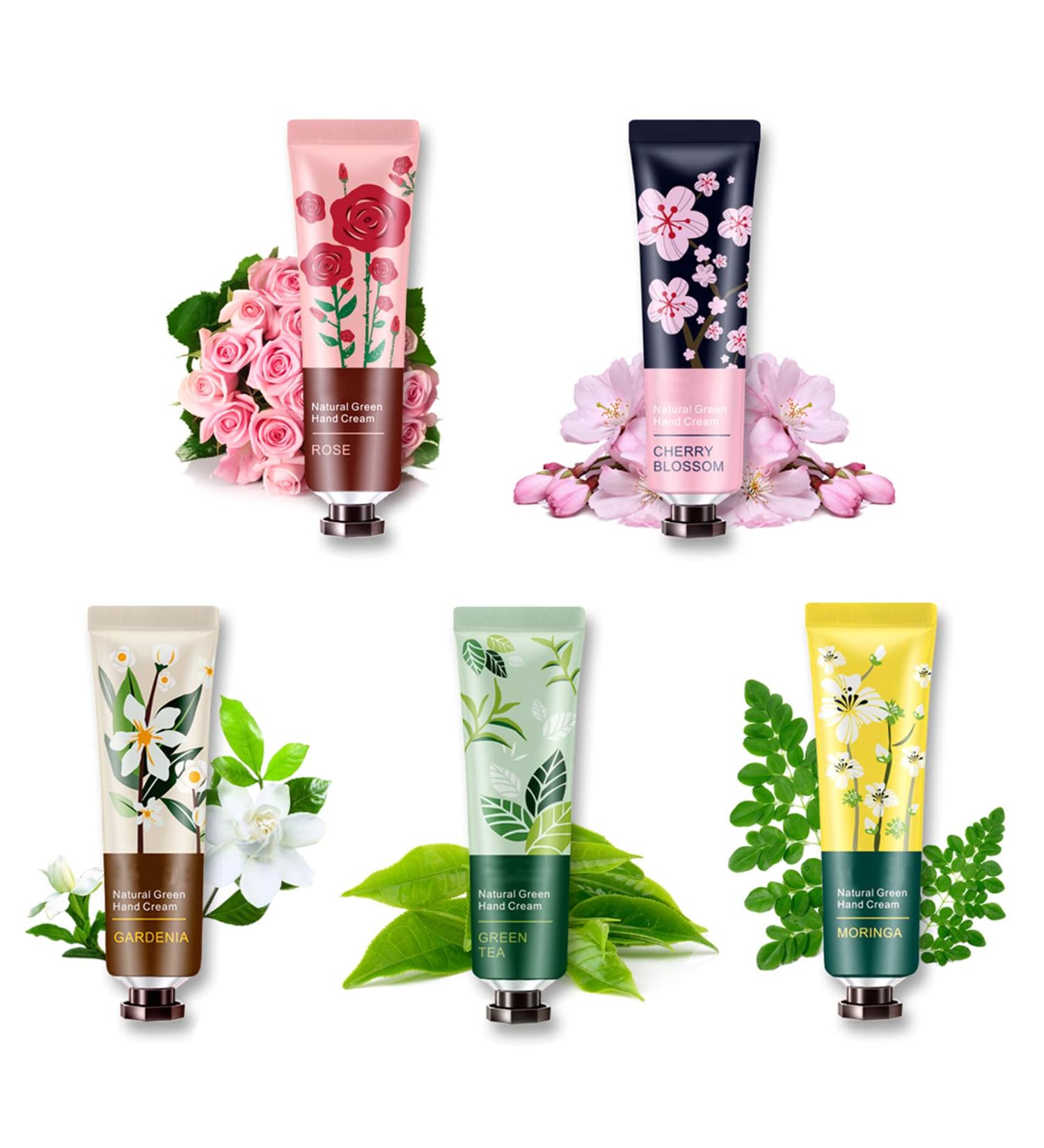 5 Pack Natural Botanical Fragrance Hand Cream Travel Gift Moisturizing Mini HandSet for Chapped and Work Hands Lotion Travel Size for Men and Women Natural Shea Butter and Aloe Vera 5p - Buy Online on GoSupps.com