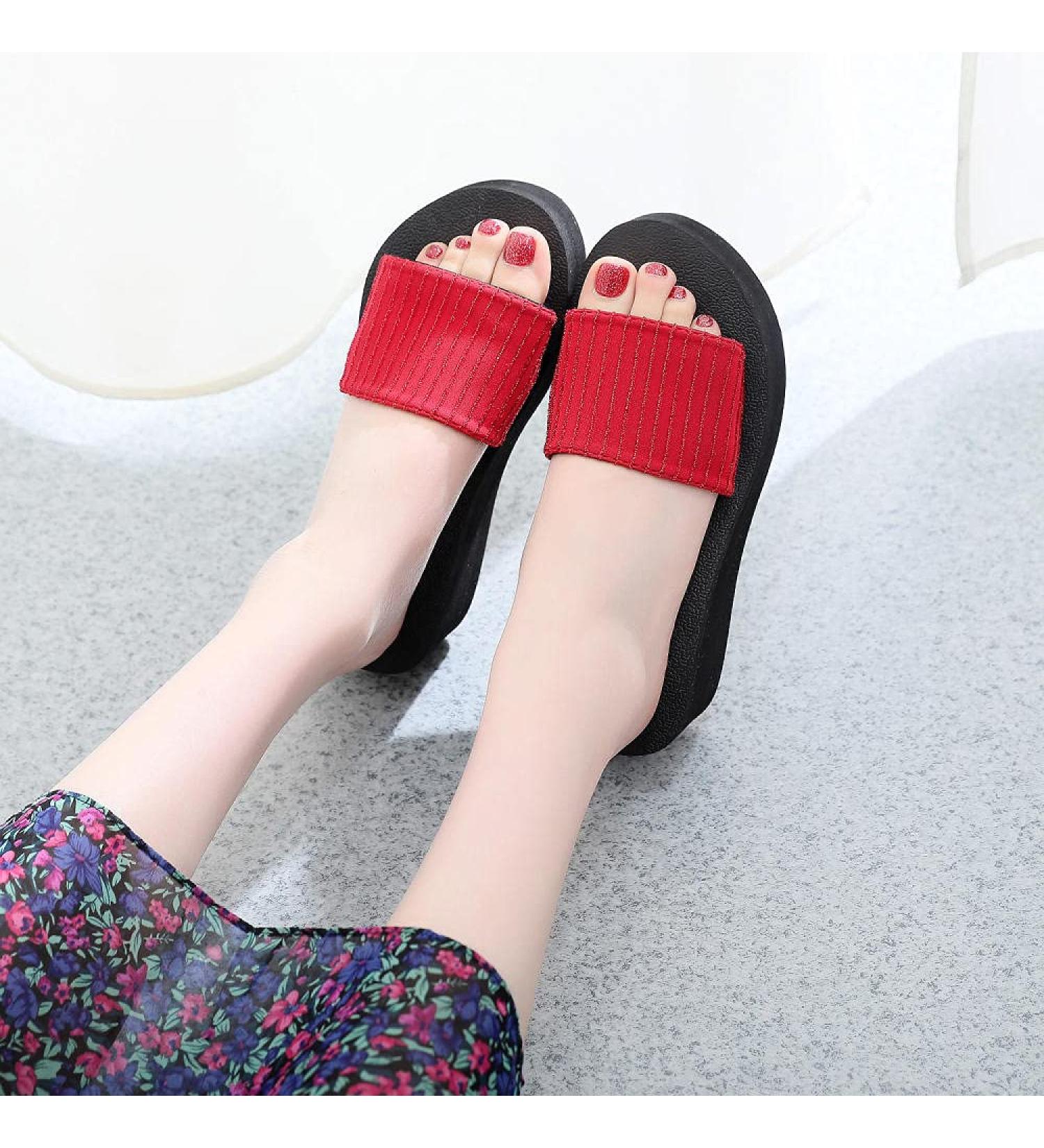 Shop Mllm Unisex High Heel Flip Flops - Red Beach & Shower Sandals 901 for Men & Women - Buy Online on GoSupps.com