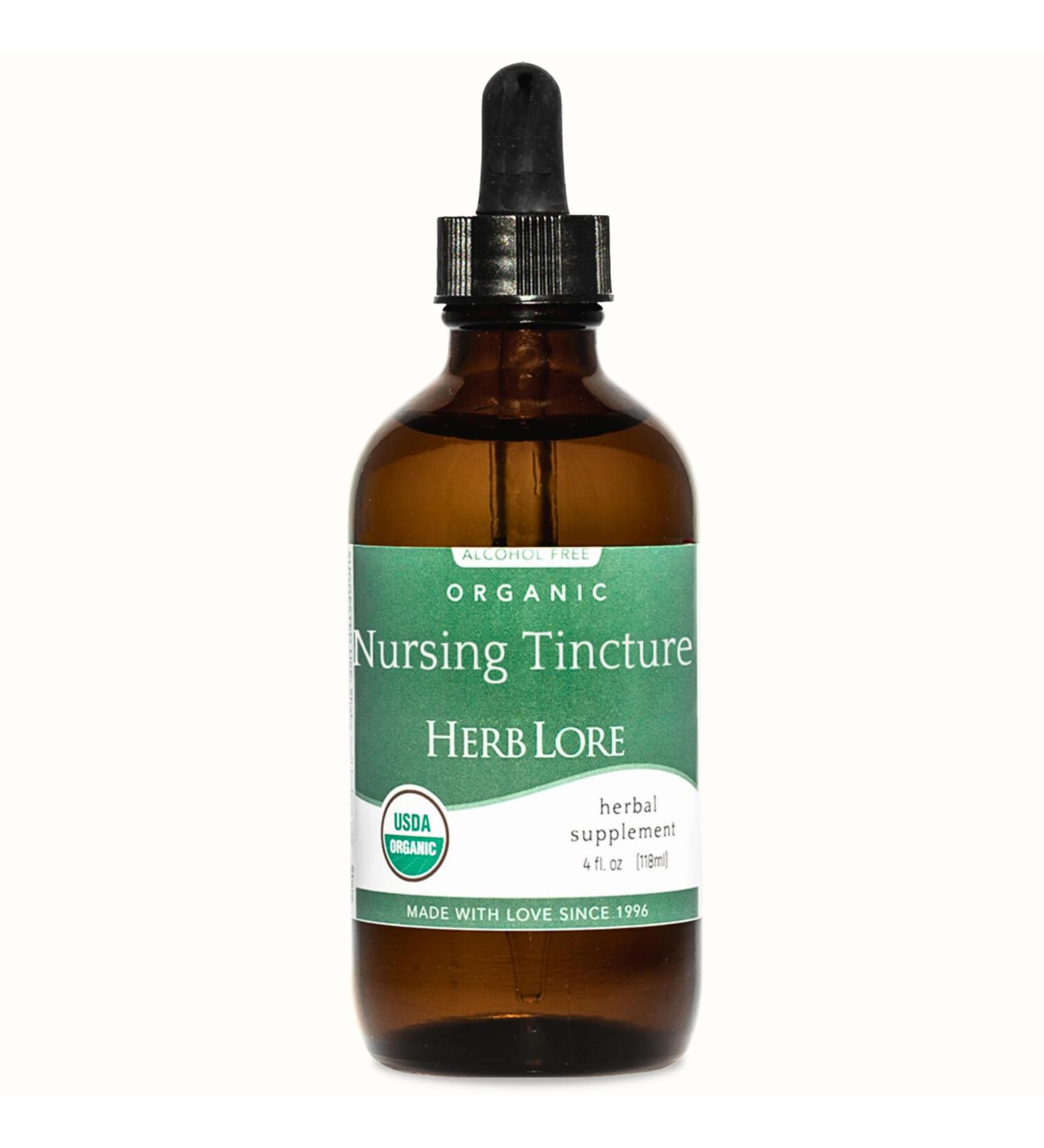 Herb Lore Organic Nursing Tincture Liquid Lactation Support Drops to Increase Breast Milk Supply with Moringa and Fennel Fenugreek-Free Breastfeeding Supplement (4 fl oz) - Buy Online on GoSupps.com