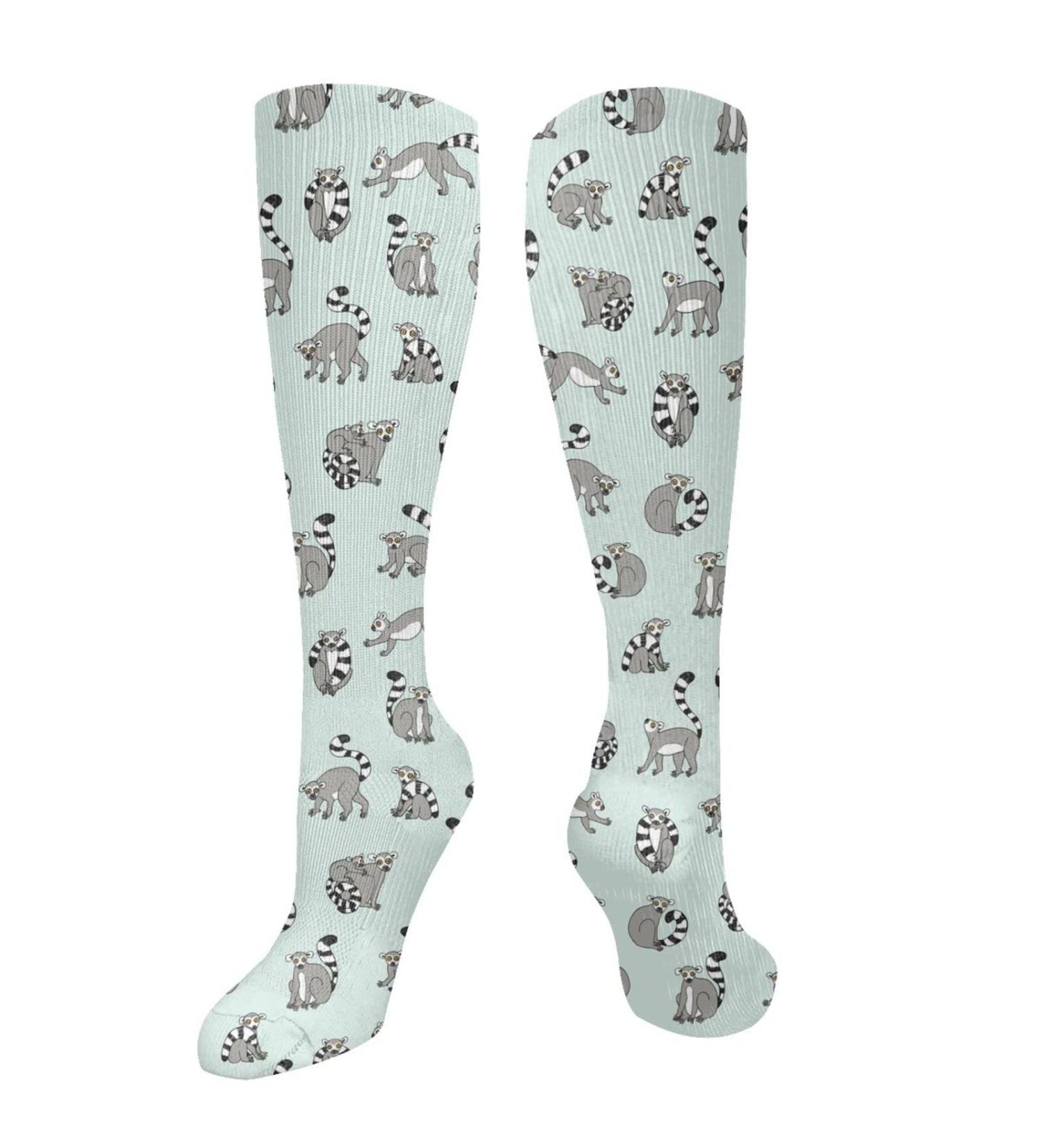 Lemur Animal Compression Socks for Women & Men | 15-20 mmHg Circulation Support for Running & Cycling | International Shipping Available - Buy Online on GoSupps.com