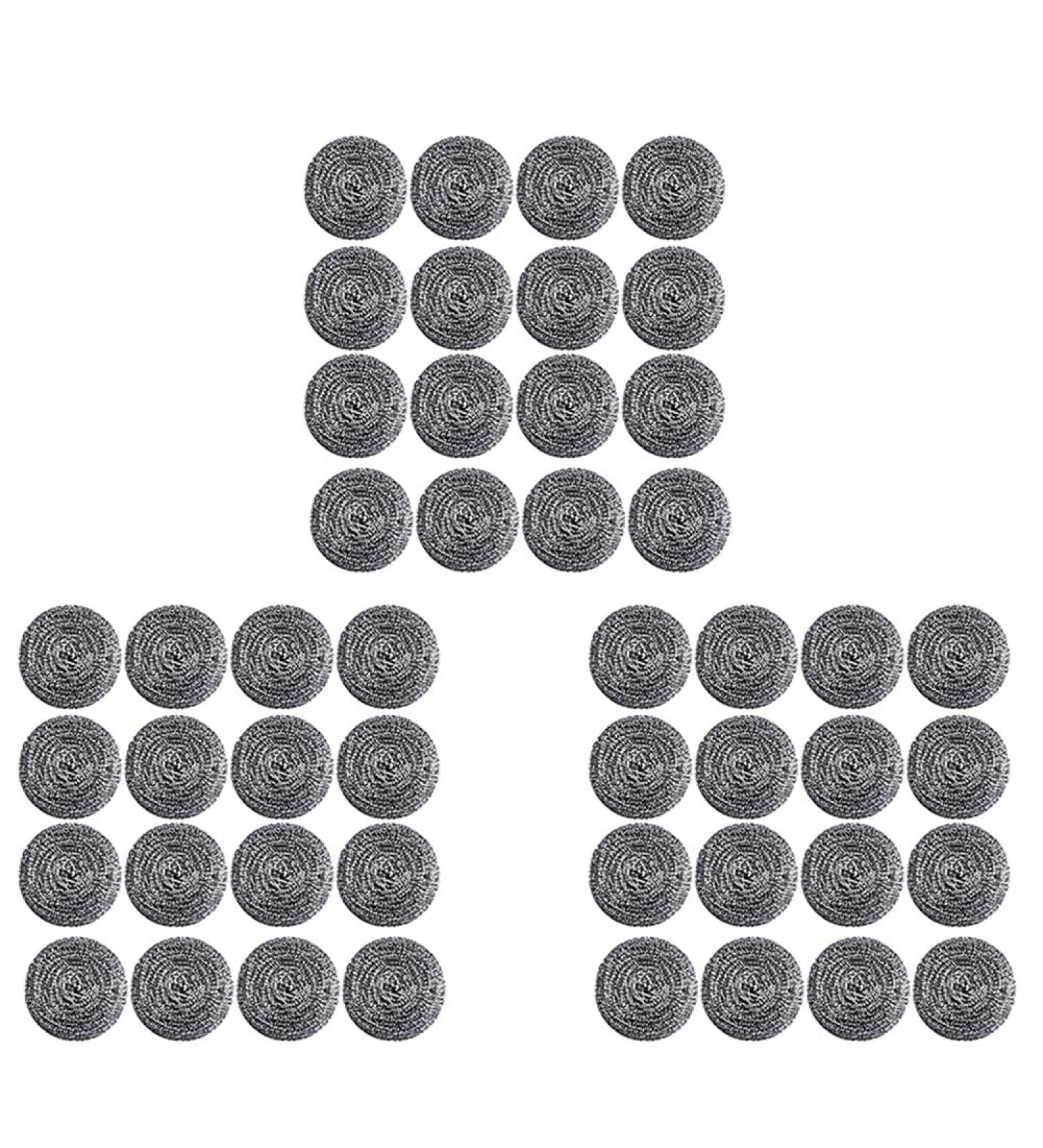 Clisted 48 PCS Stainless Steel Sponges Scrubbers Utensil Scrubber Scouring Pads Ball for Removing Rust Dirty Cookware Cleaner - Buy Online on GoSupps.com