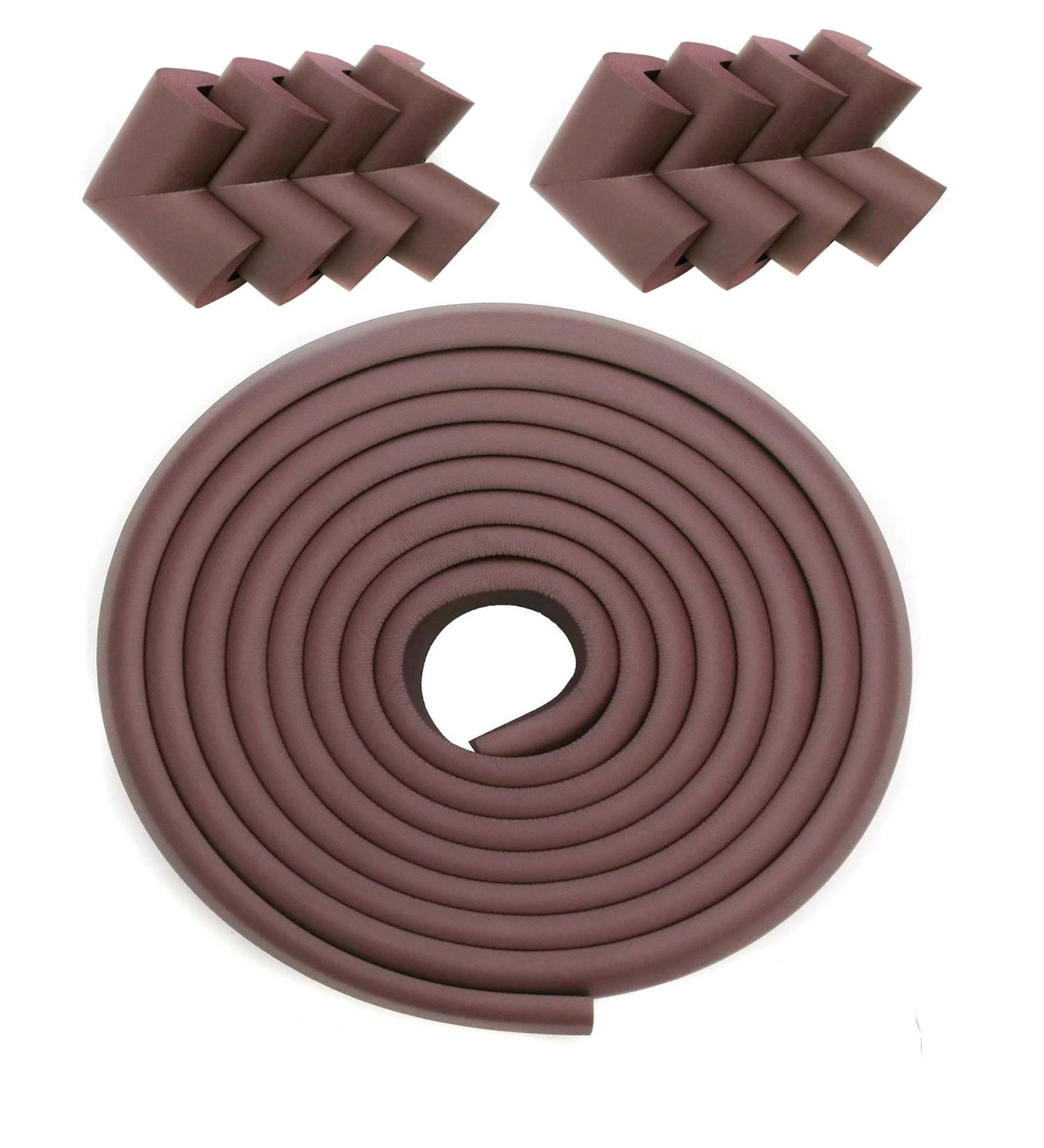 TUKA 5M Edge + 8 Corners Guard Set Extra Thick L-Shaped Edge Protection Corner Guards Child Senior Baby Safety | Childproofing Foam Anti Collision Protector Table TKD7000-Set Maroon/Burgundy 5M Edge Guard + 8 Corner Guard Brown - Buy Online on GoSupps.com