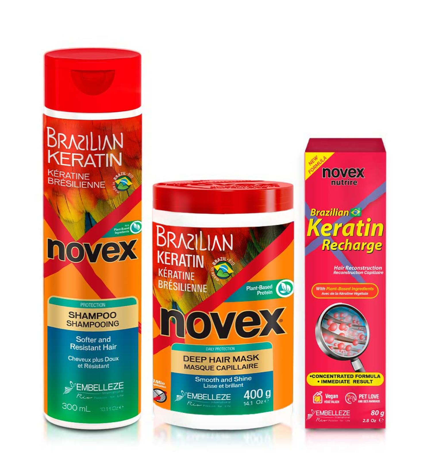 Novex Brazilian Keratin Hair Treatment Bundle - Frizz Control & Damage Repair - Buy Online on GoSupps.com