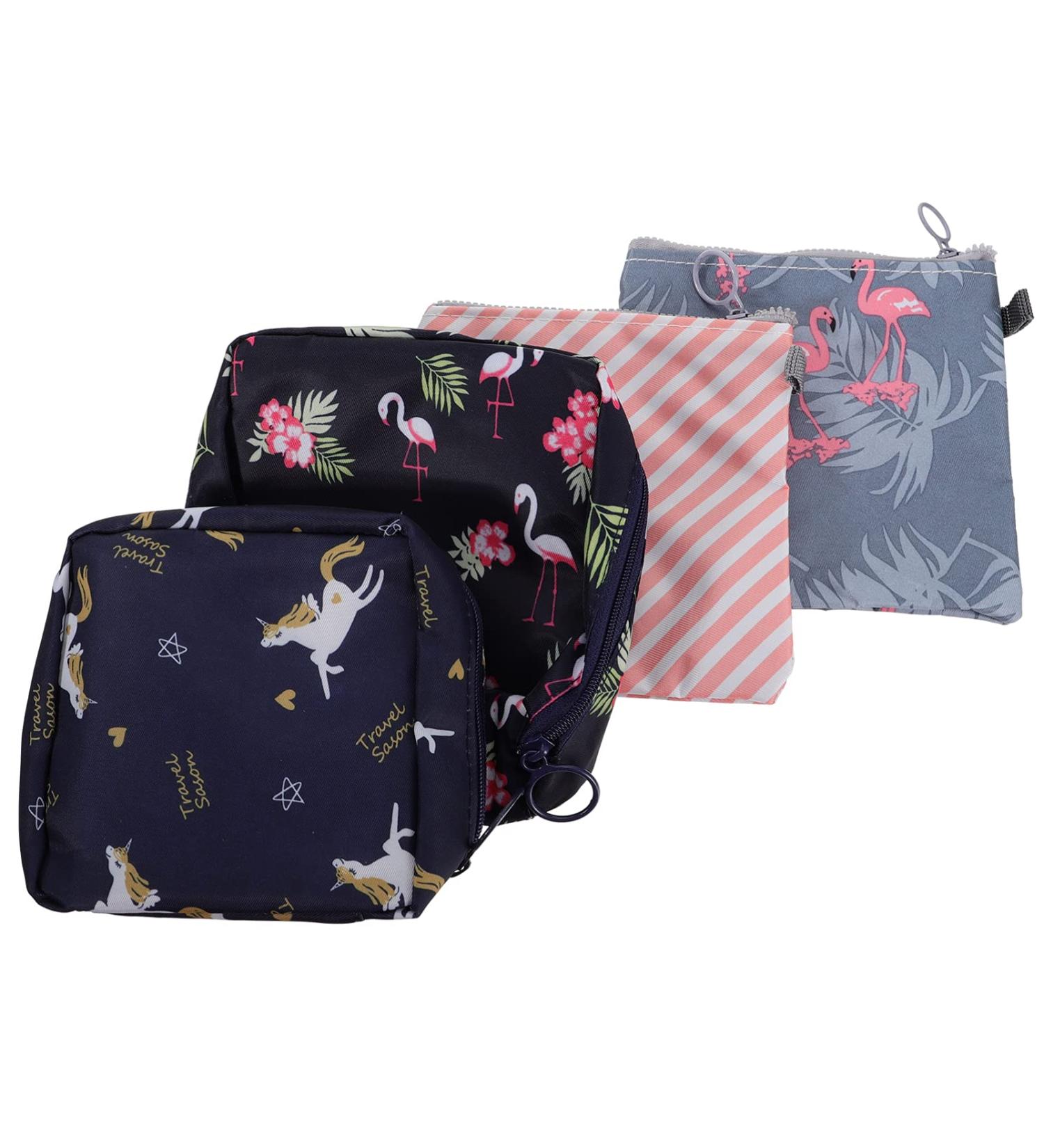 Exceart 4-Piece Cotton Storage Bags for Women - Stylish Napkin Bandage & Tampon Holders - Mint Outdoor Handbag - Buy Online on GoSupps.com