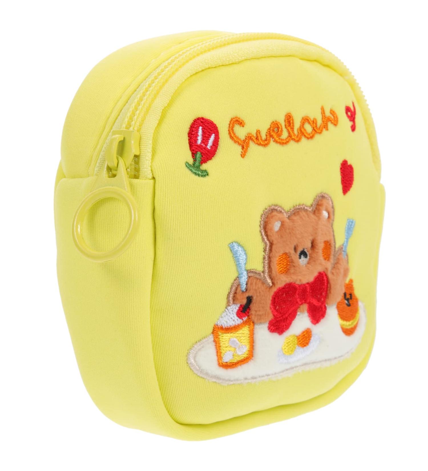 Buy Cabilock Decorative Towel-Storage Bag for Menstrual Taping | Stylish Cotton Cash Bag | 13x13cm Japanese Yellow Design - Buy Online on GoSupps.com