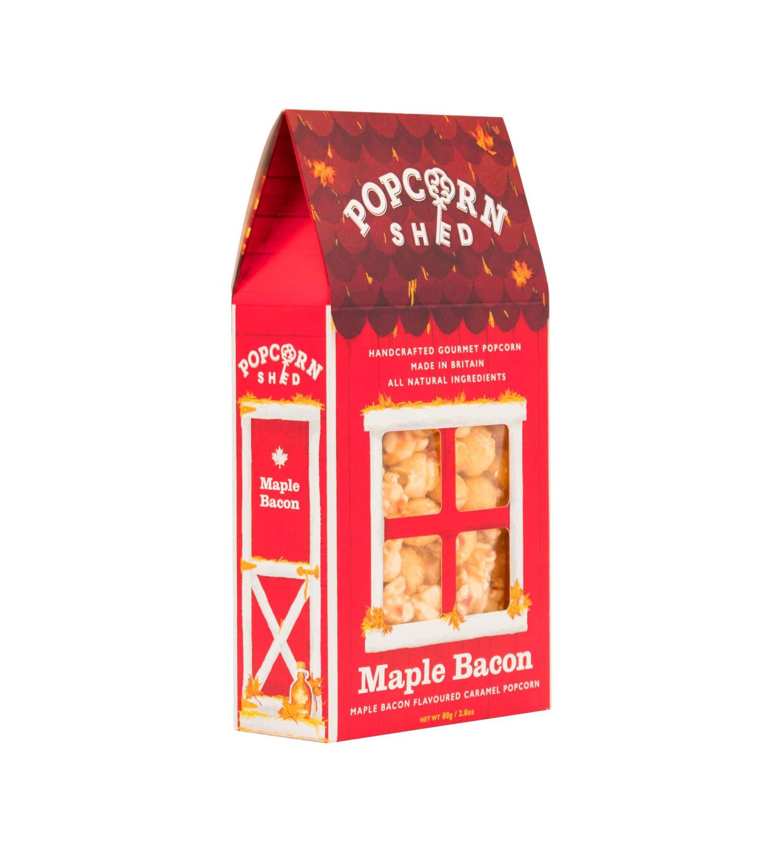 Popcorn Shed Maple Bacon Gourmet Gift Box 80g - Sweet & Savoury Movie Night Snack - Buy Online on GoSupps.com