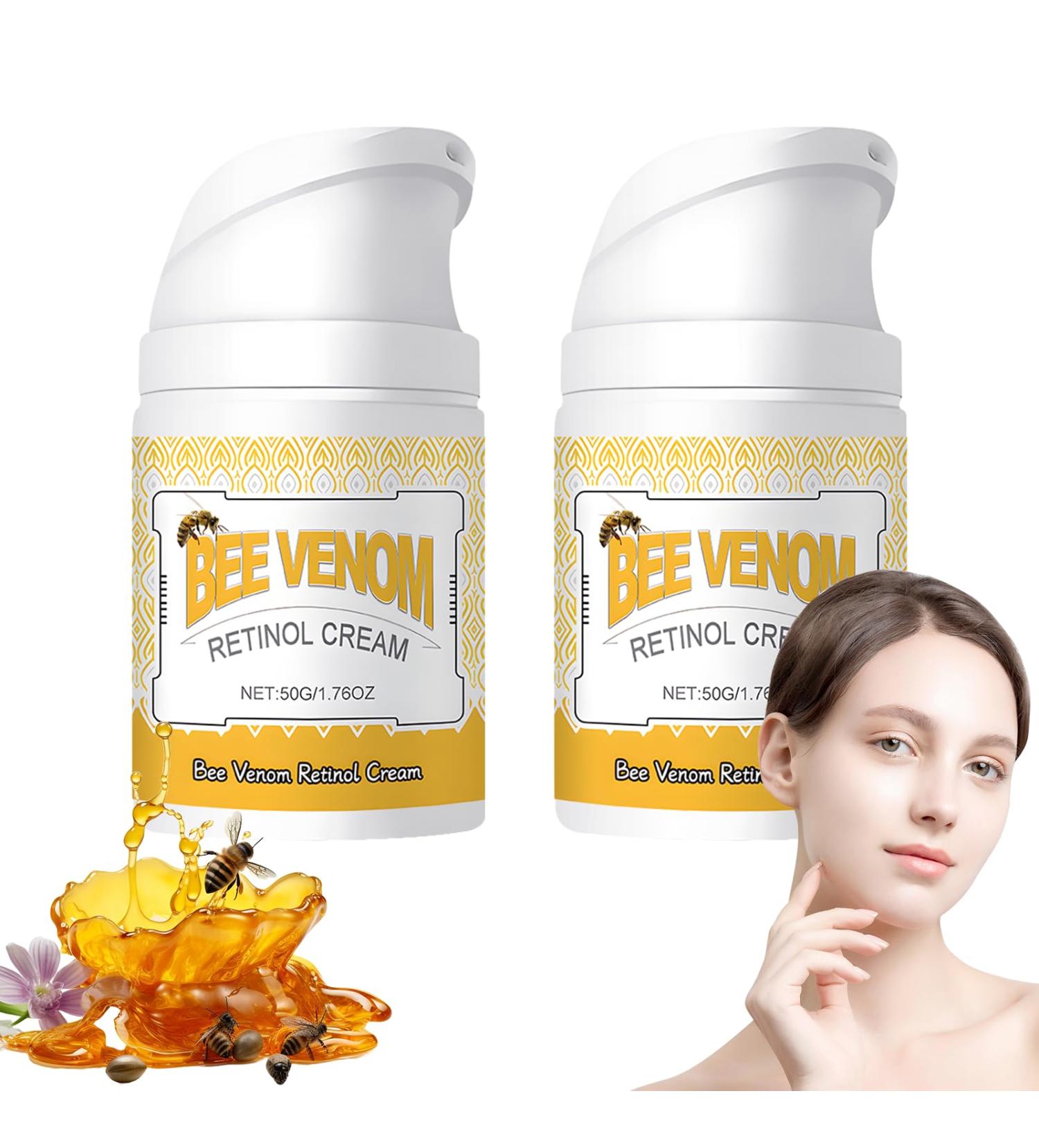 2PCS Bee Venom Retinol Skin Cream Bee Venom Retinol Cream Bee Venom Cream Professional Cream for All Skin Types 2025 New Bee Venom Cream - Buy Online on GoSupps.com