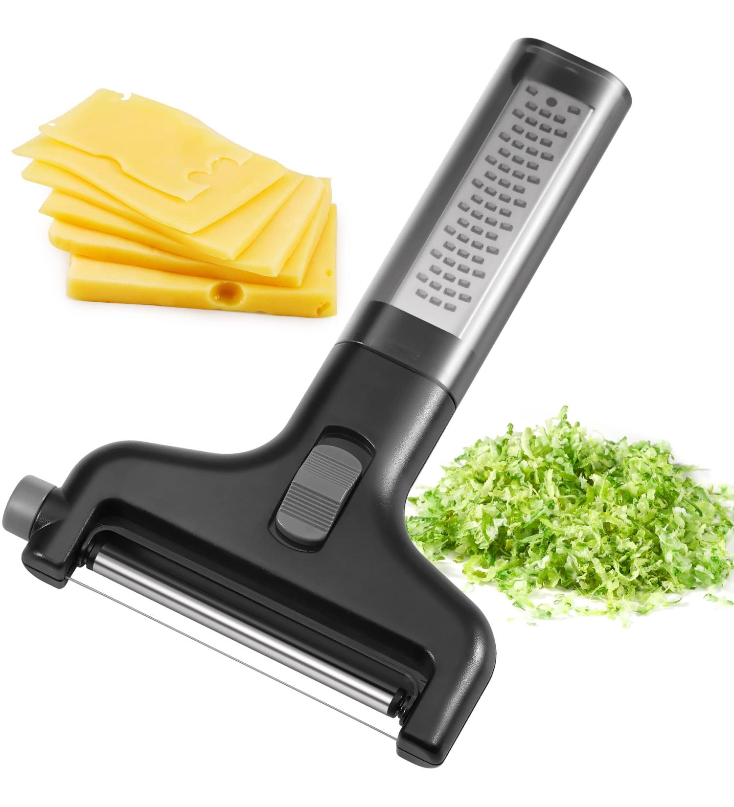 Adjustable Wire Cheese Slicer & Grater - Durable Lemon Zester, Parmesan, Mozzarella, Cheddar Cutter - BPA Free - Buy Online on GoSupps.com