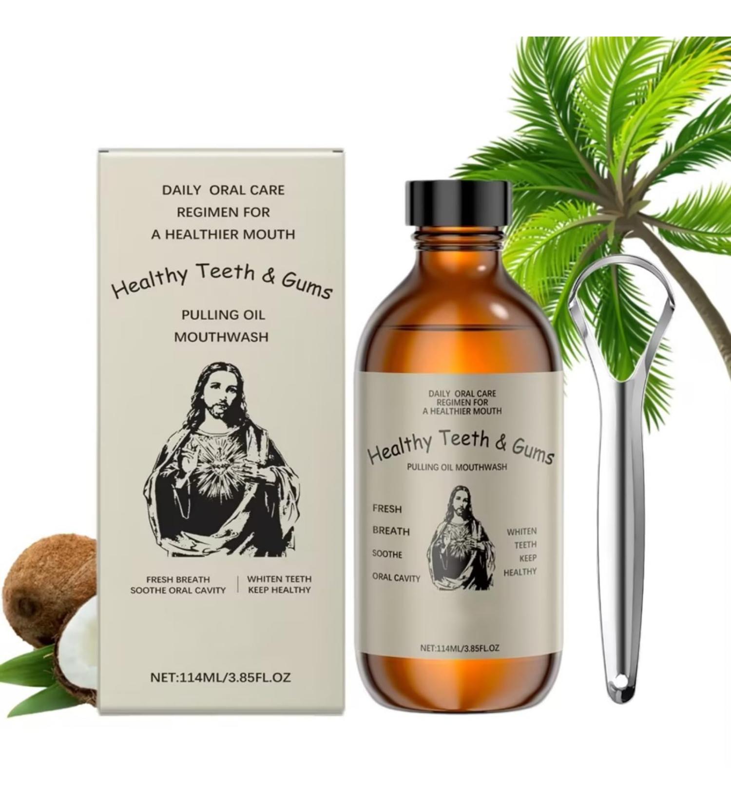 Pure Organic Coconut Oil Pulling Pulling Oil All-Natural Pulling Oil Powerful Organic Coconut Mint Pulling Oil Gentle and Effective Oral Care Daily oral care with Tongue Scraper Included (1) - Buy Online on GoSupps.com