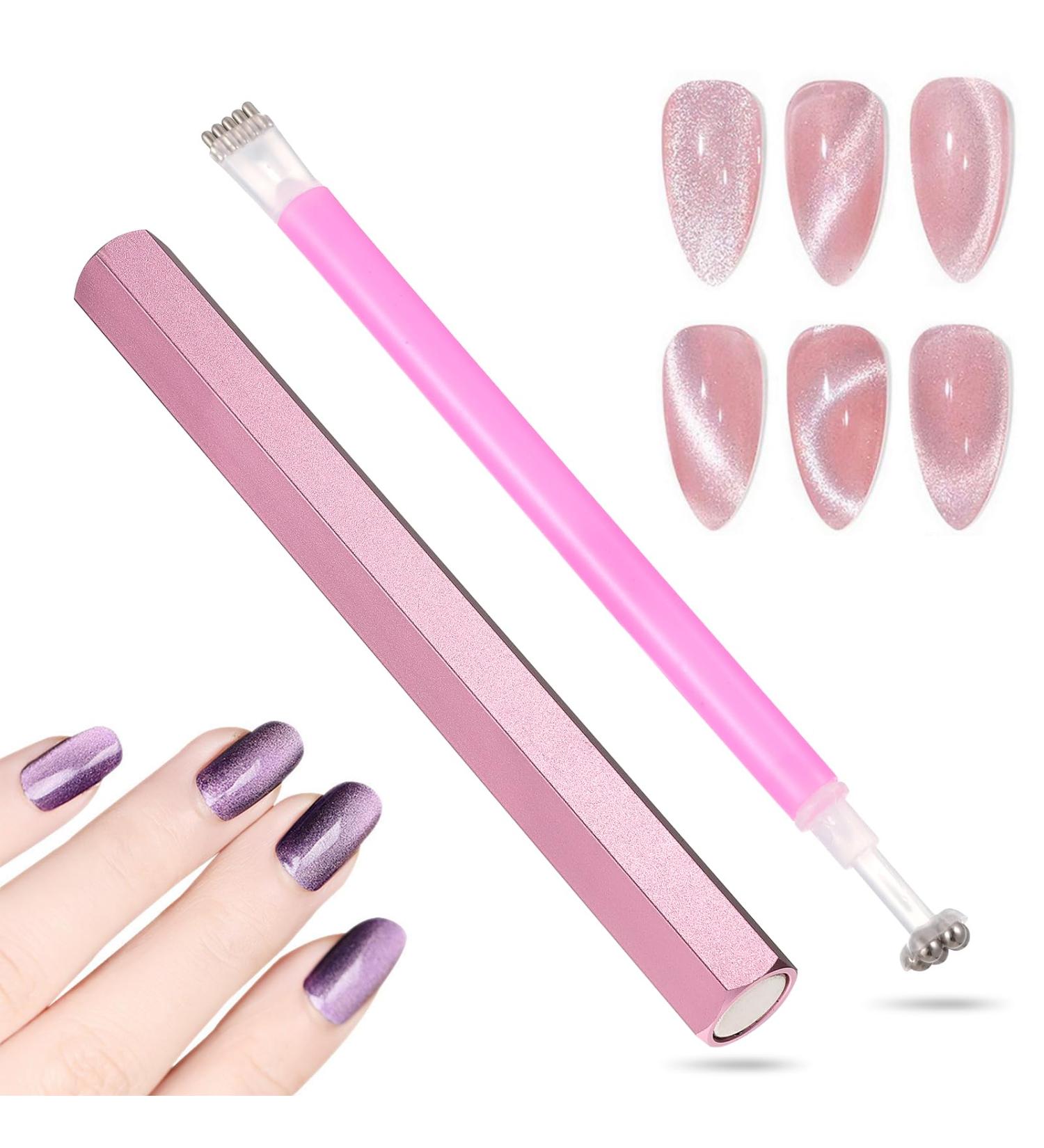 Cat Eye Magnet for Nails Double-head Nail Magnet Pens 4.7inch Nail Magnet Stick for Cat Eye Gel Nail Polish Home DIY Salon Studio Women - Buy Online on GoSupps.com