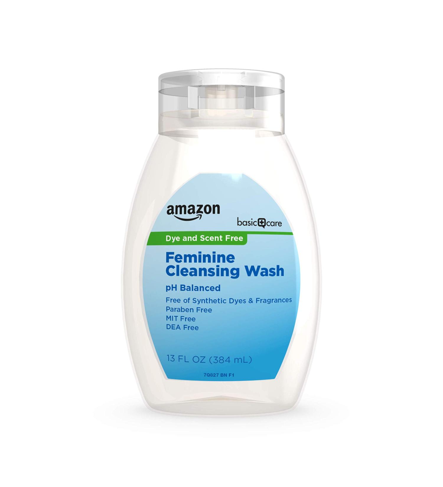 Amazon Basic Care Feminine Cleansing Wash - Dye & Scent Free - Hypoallergenic - 13 Ounces - Buy Online on GoSupps.com