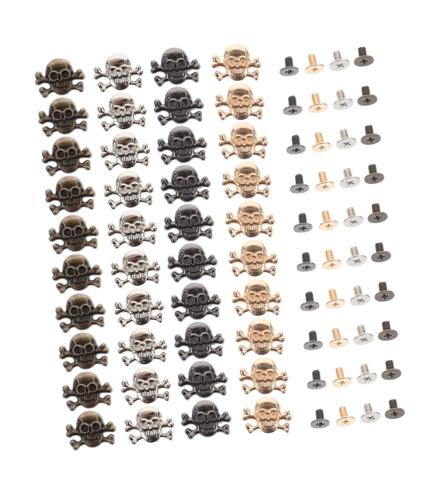 Hohopeti 40 Sets skull rivets leather rivets Retro Skull Rivet Buttons leather rivet kit shoe 3d ghost head A 2X1.5cm - Buy Online on GoSupps.com