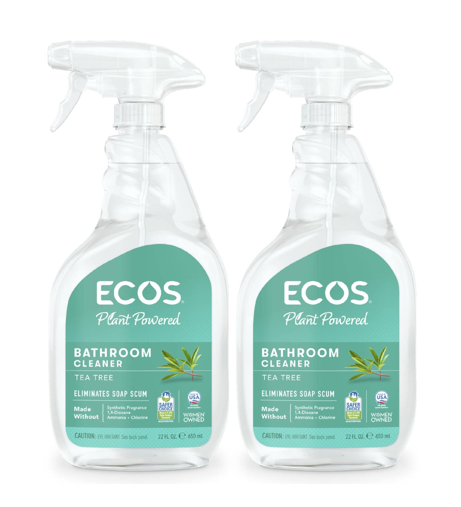 ECOS Shower Cleaner with Tea Tree Oil 44 Fl Oz (Pack of 2) - Earth Friendly Cleaning Solution - Buy Online on GoSupps.com