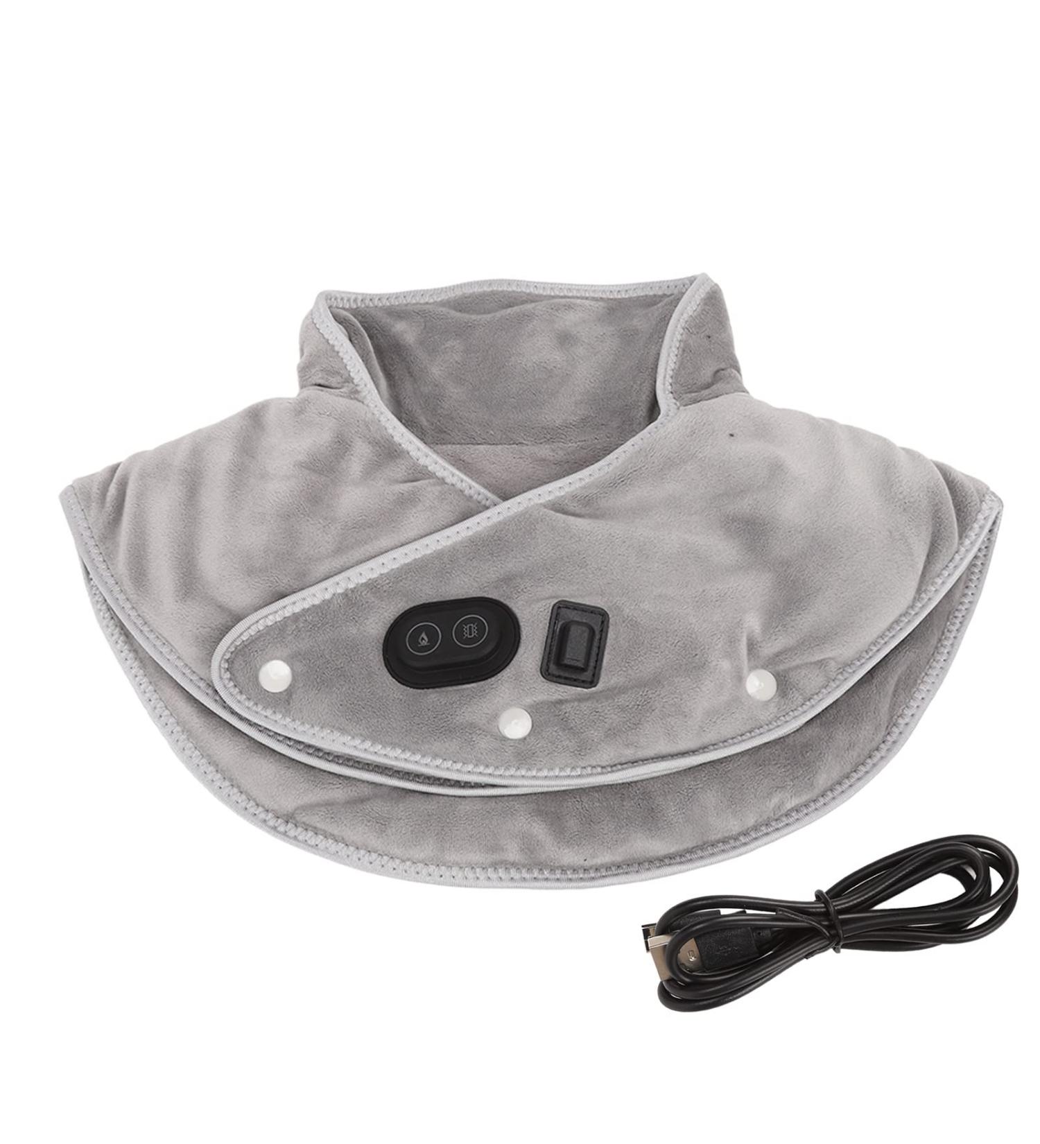 Gray Heating Pillows for Nose & Shoulders | 3-Stage Temperature Adjustment | Massage Mode | Sable Tissue | Electrically Heated Neck Bandage - Shop Internationally - Buy Online on GoSupps.com