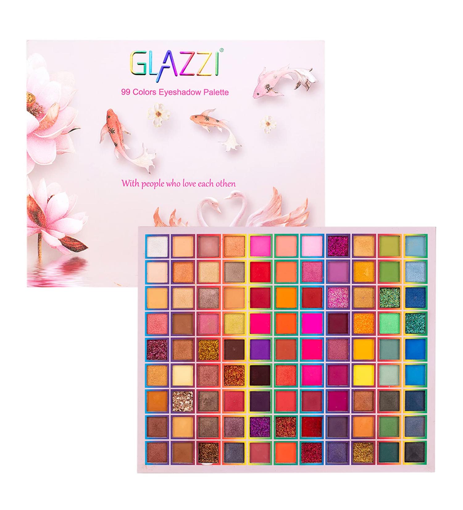 Shimmer Eyeshadow Makeup Palette - 99 Colors, Professional Long Lasting Rainbow Eye Shadow | High Pigmented & Waterproof Formula for Women - Buy Online on GoSupps.com