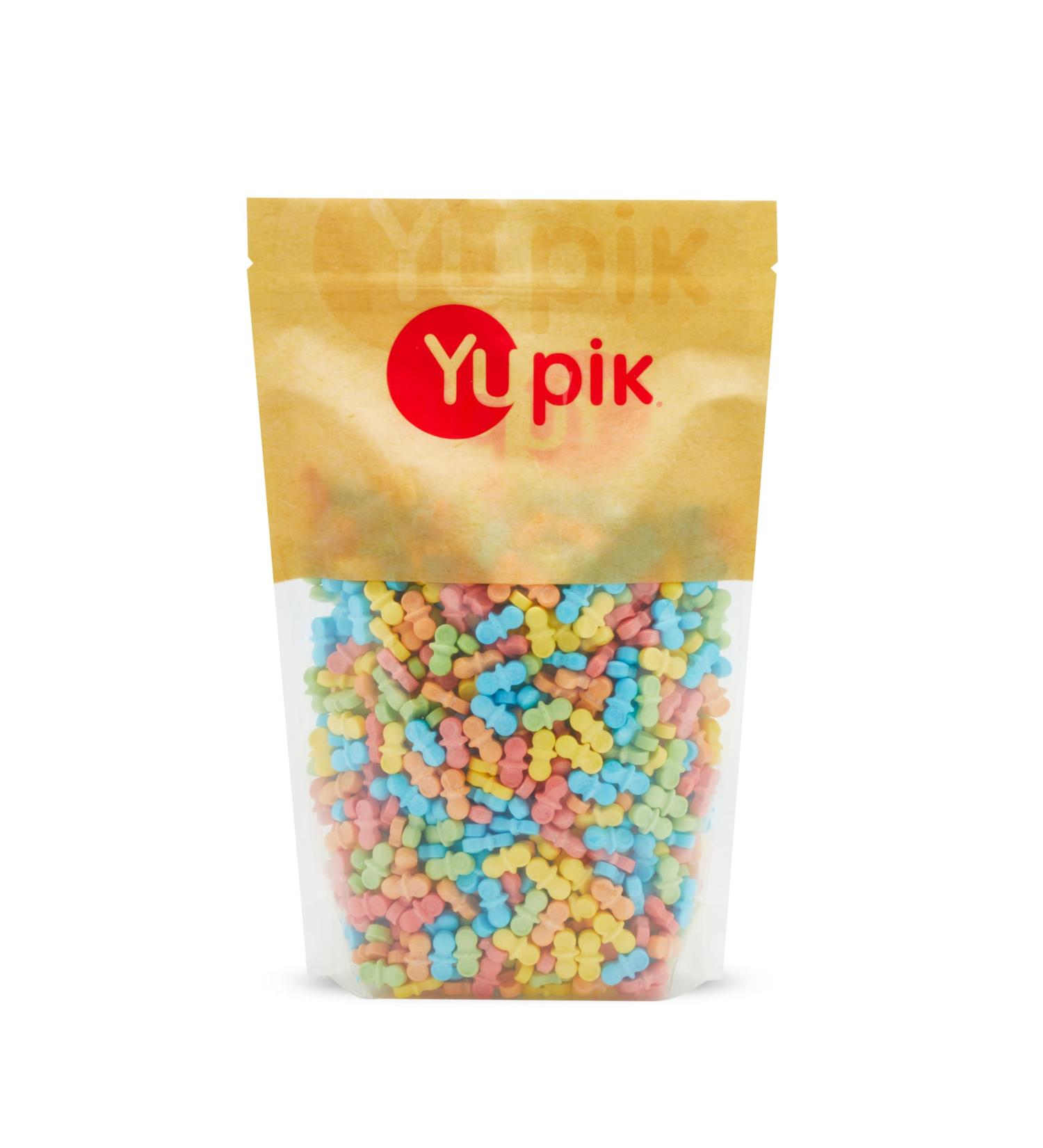 Yupik Baby Pacifier Pressed Candies 1 kg Kosher Gluten-Free Multicolored Fruity Flavors Dummy-Shaped Treats Candy Machine Refills Fun & Nostalgic Ideal for Gifting Halloween & Holidays 1 kg (Pack of 1) - Buy Online on GoSupps.com