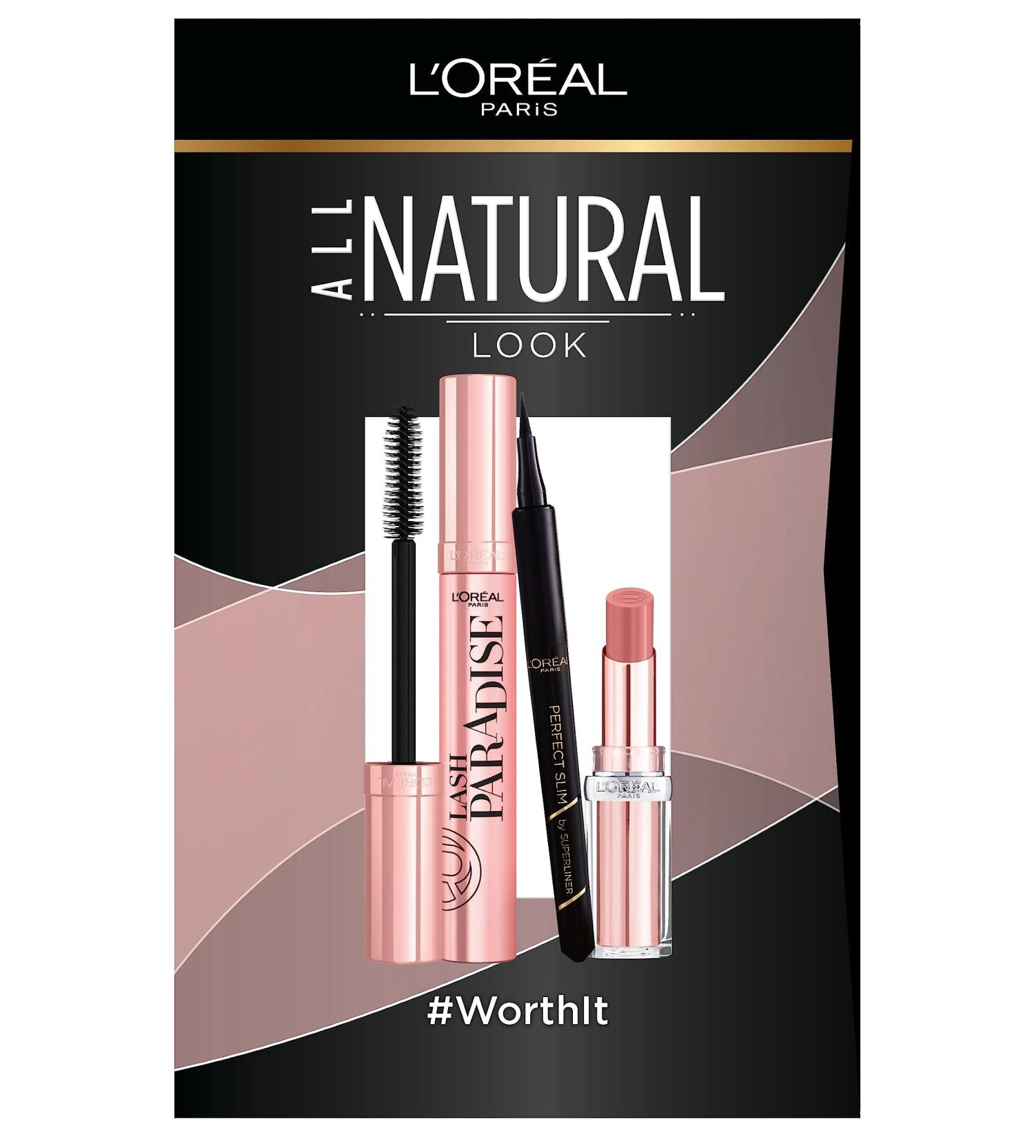 L Or al Paris All Natural Set: Lash Paradise Mascara Superliner Perfect Slim & Color Riche Glow Buy Online Internationally - Buy Online on GoSupps.com
