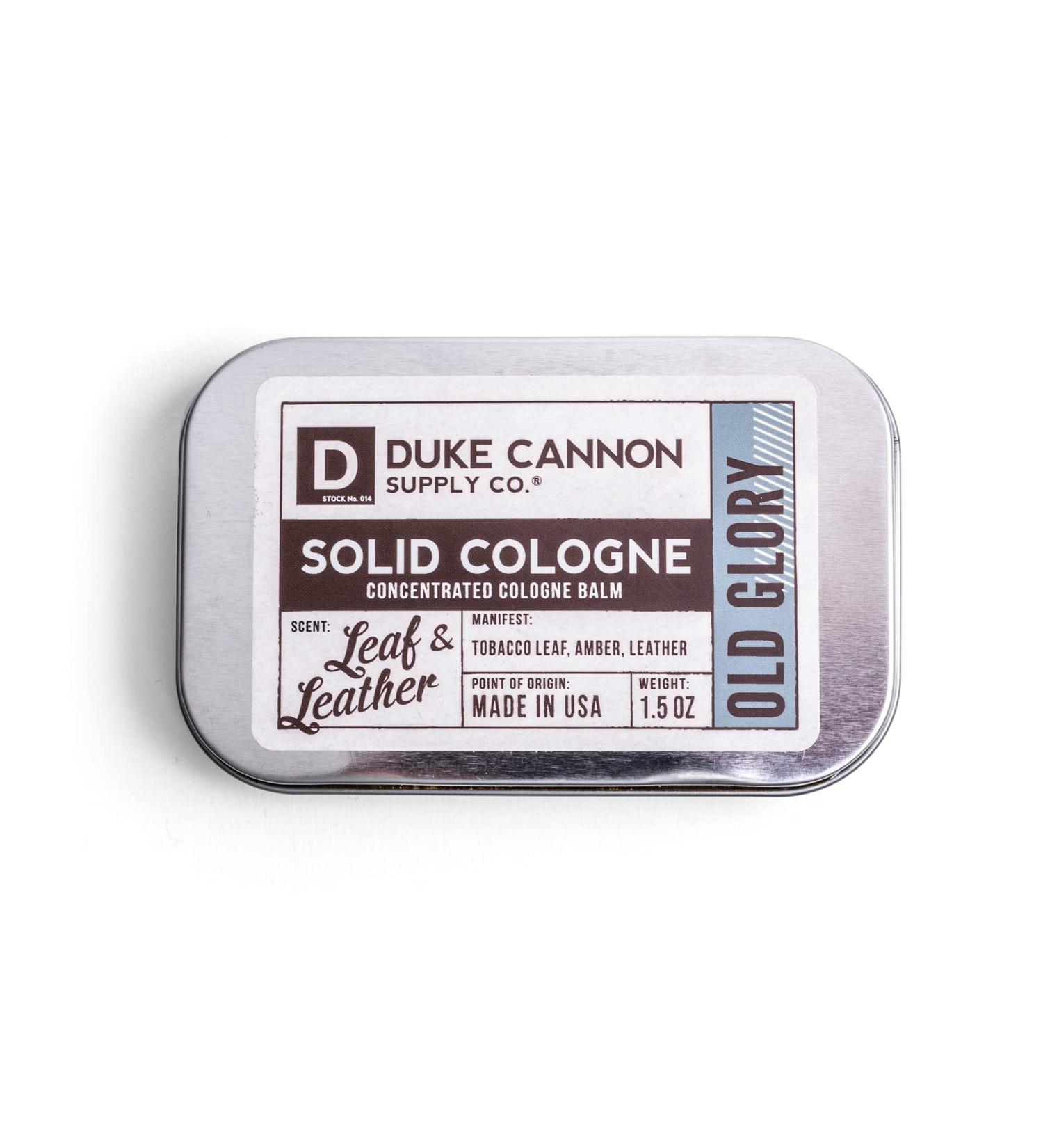 Duke Cannon Supply Co. Men's Solid Cologne 1.5oz. - Old Glory (Leaf & Leather Scent) - Buy Online on GoSupps.com