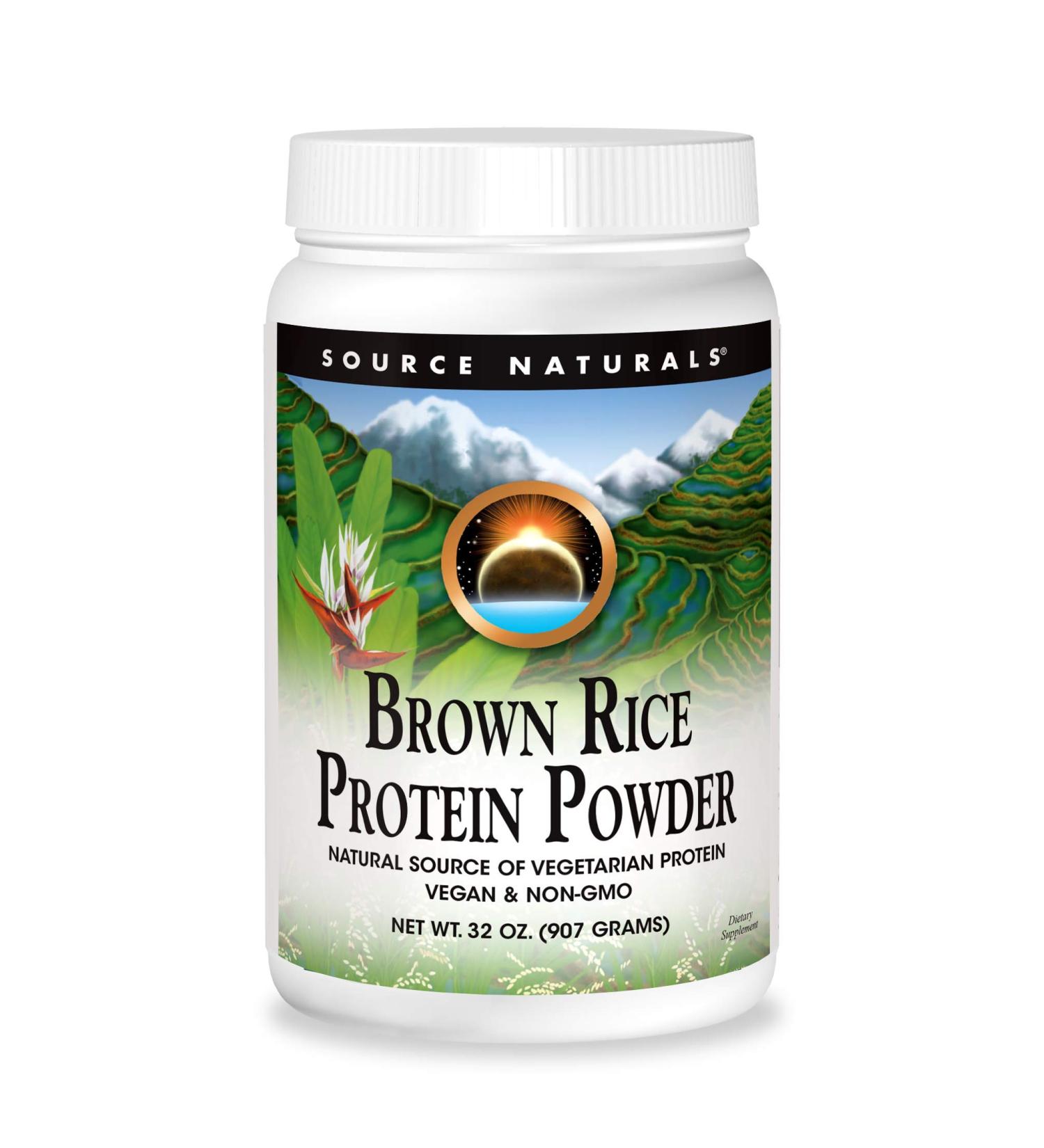 Source Naturals Brown Rice Protein 32 oz - Vegan & Non-GMO 2 lb Powder - Buy Online on GoSupps.com