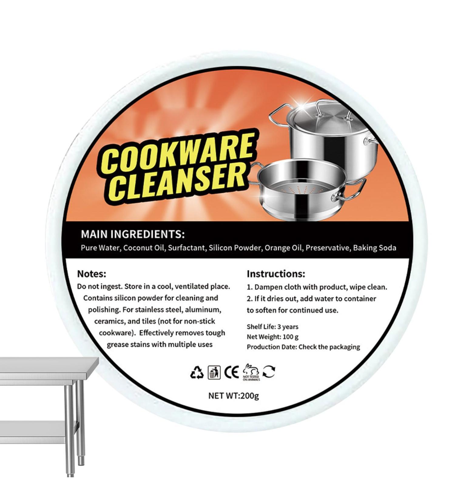 Rust Remover | Polishing Stainless Steel Pan Cleaner Quick Oven Cleaner Fast Kitchen Supplies for Stubborn Rust Stains Household Hard Water Deposits Rowces 200g - Buy Online on GoSupps.com