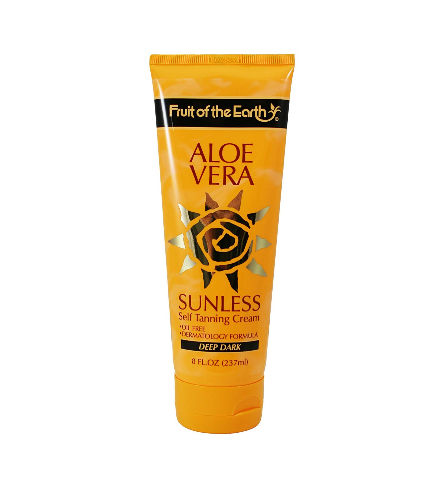 Aloe Vera Sunless Self Tanning Cream Deep Dark 8 oz
