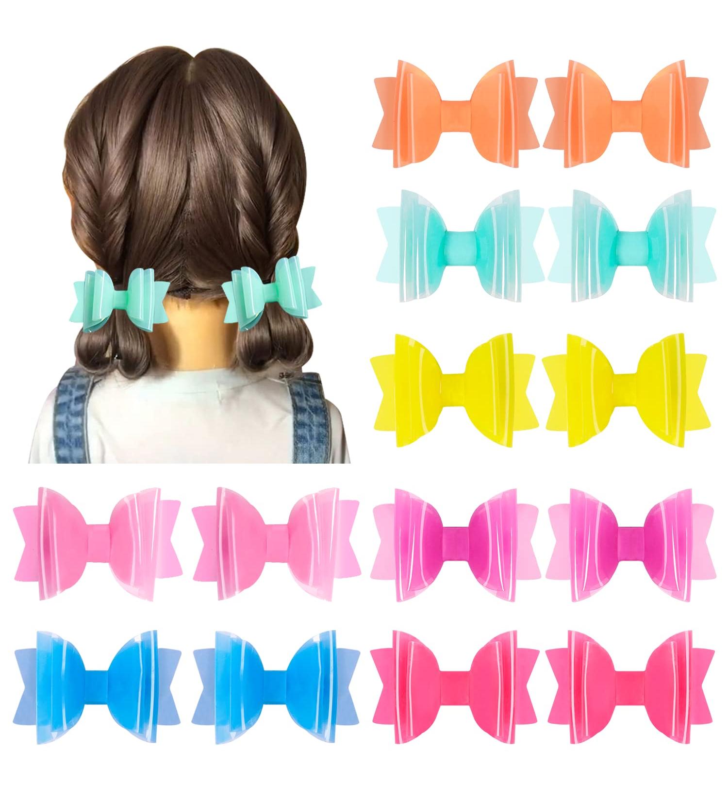 Yellow Blue Water Hair Bow Clip - Waterproof Transparent Pool Bow for Girls, Teens & Children - Buy Online on GoSupps.com
