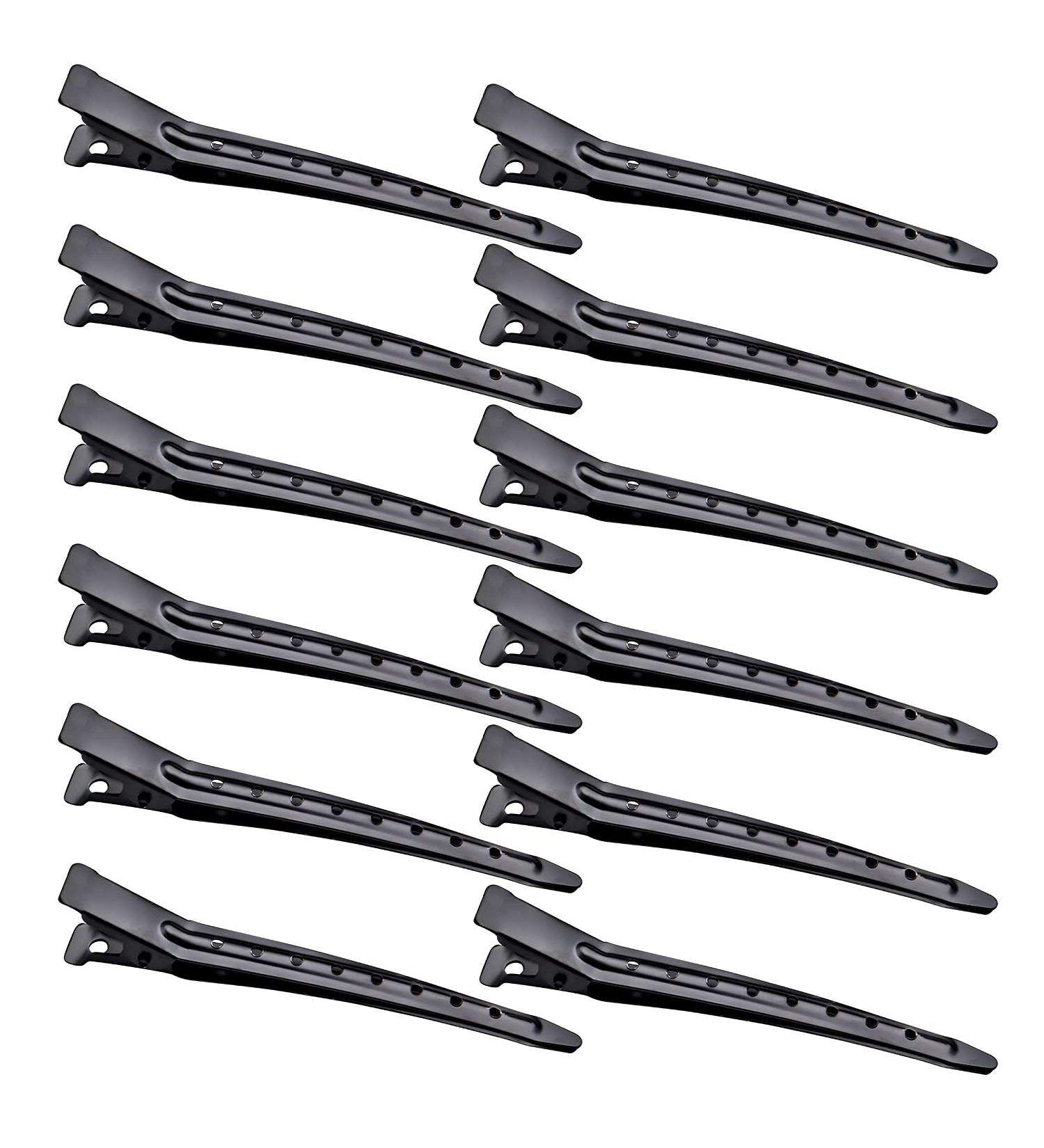 50pcs Black Metal Duck Bill Alligator Hair Clips - 3.5 Inches - Hair Styling Sectioning Roller Clips for Salon and Women Girls Accessories - Buy Online on GoSupps.com