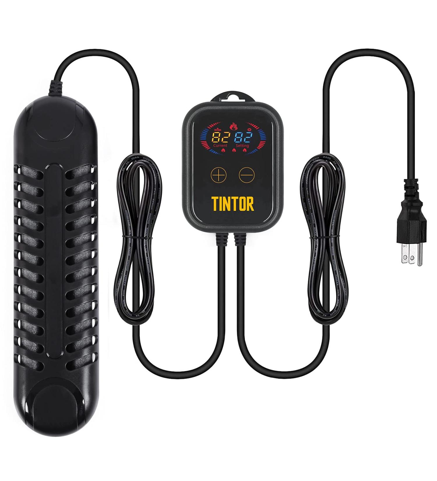 TINTOR Submersible Aquarium Heater 1200W | Double Tube Rapid Heating | LED Digital Controller | for 150-300gal Fish Tank - Buy Online on GoSupps.com